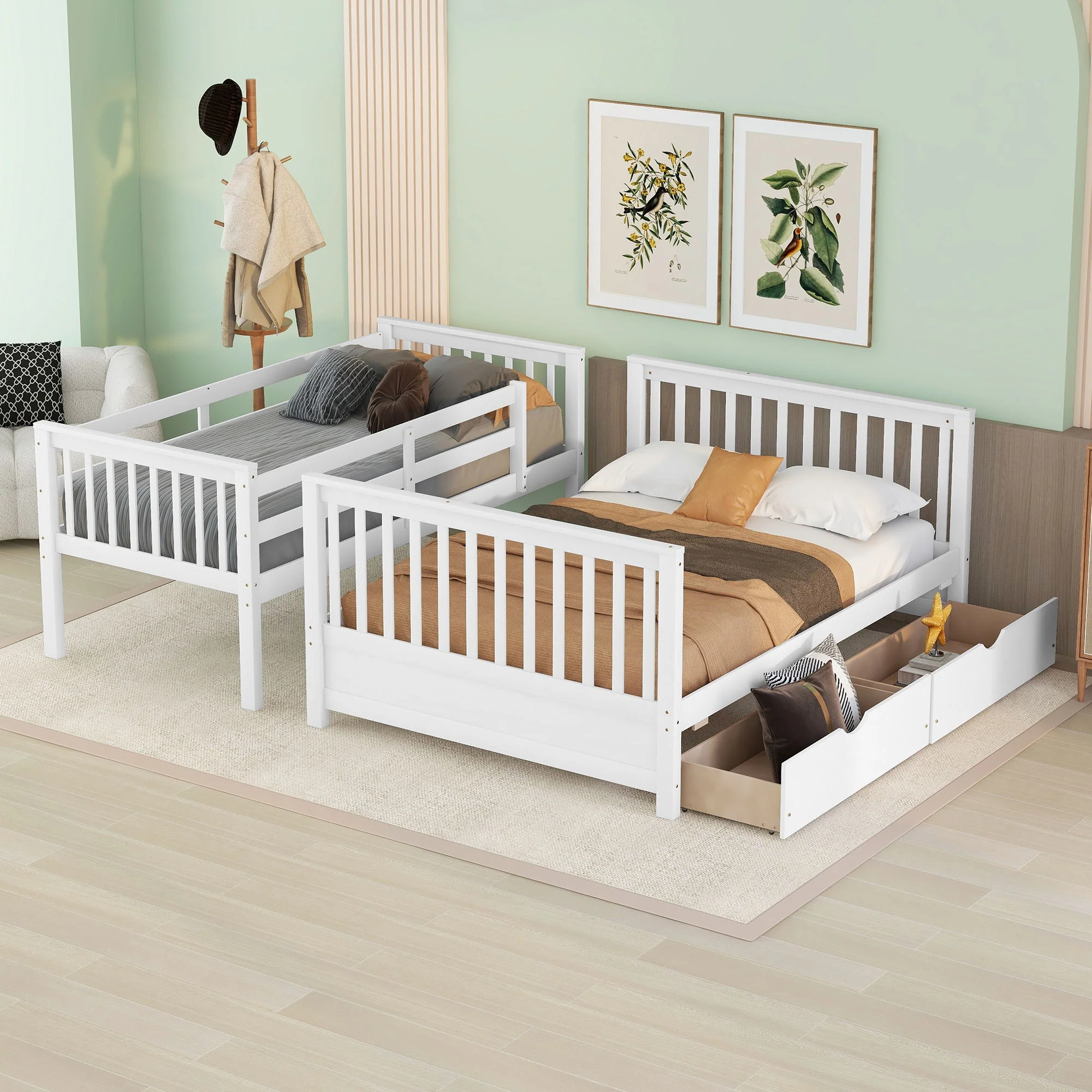 Bunk Bed With Ladders And 2 Storage Drawers - Image 91