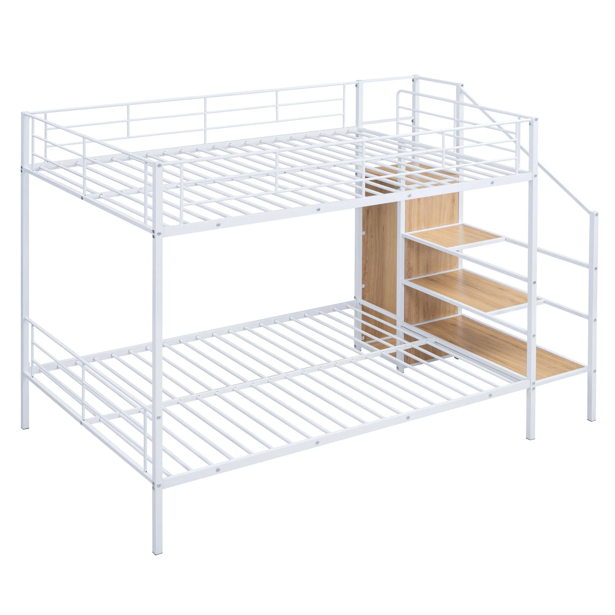 Bunk Bed With Lateral Storage Ladder And Wardrobe - Image 32
