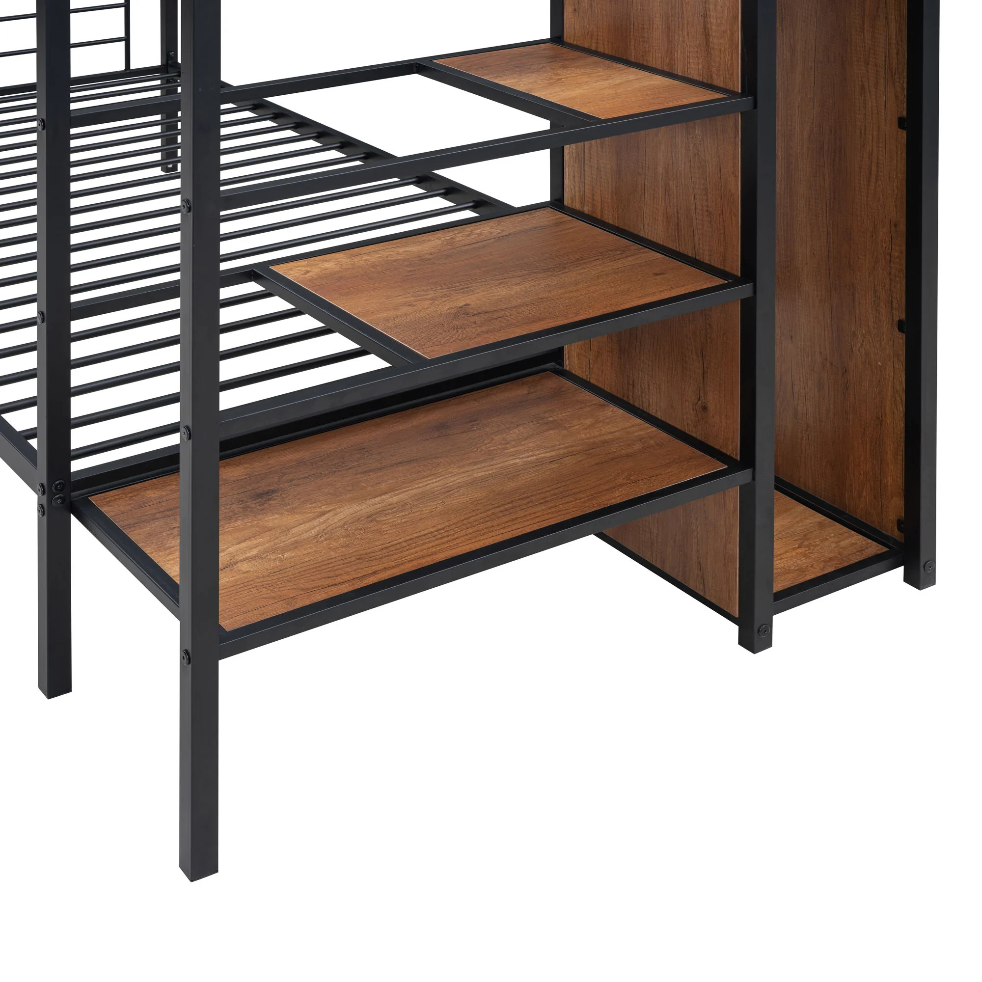 Bunk Bed With Lateral Storage Ladder And Wardrobe - Image 33