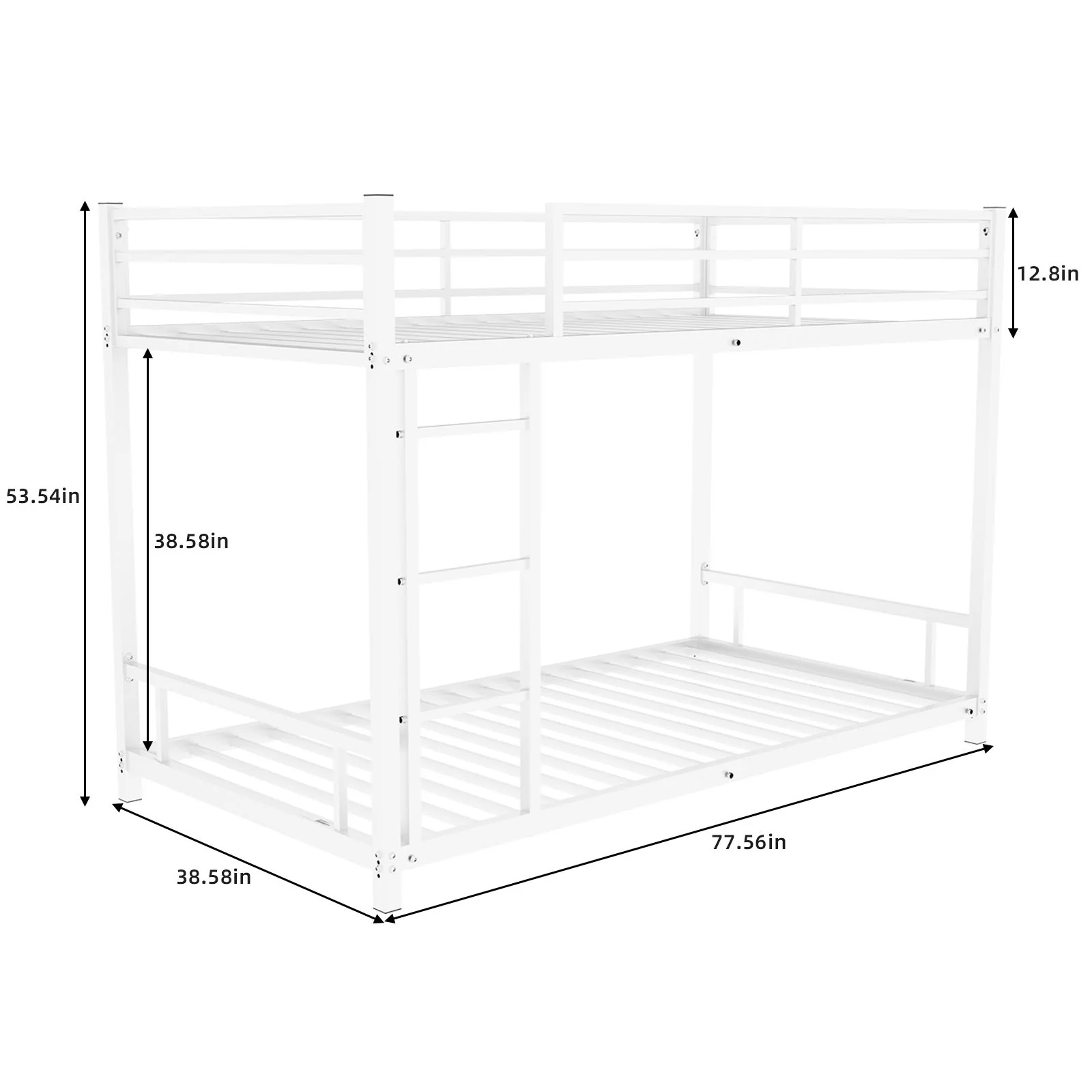 Bunk Bed With Noise Reduction And Safety Guardrail - Image 13