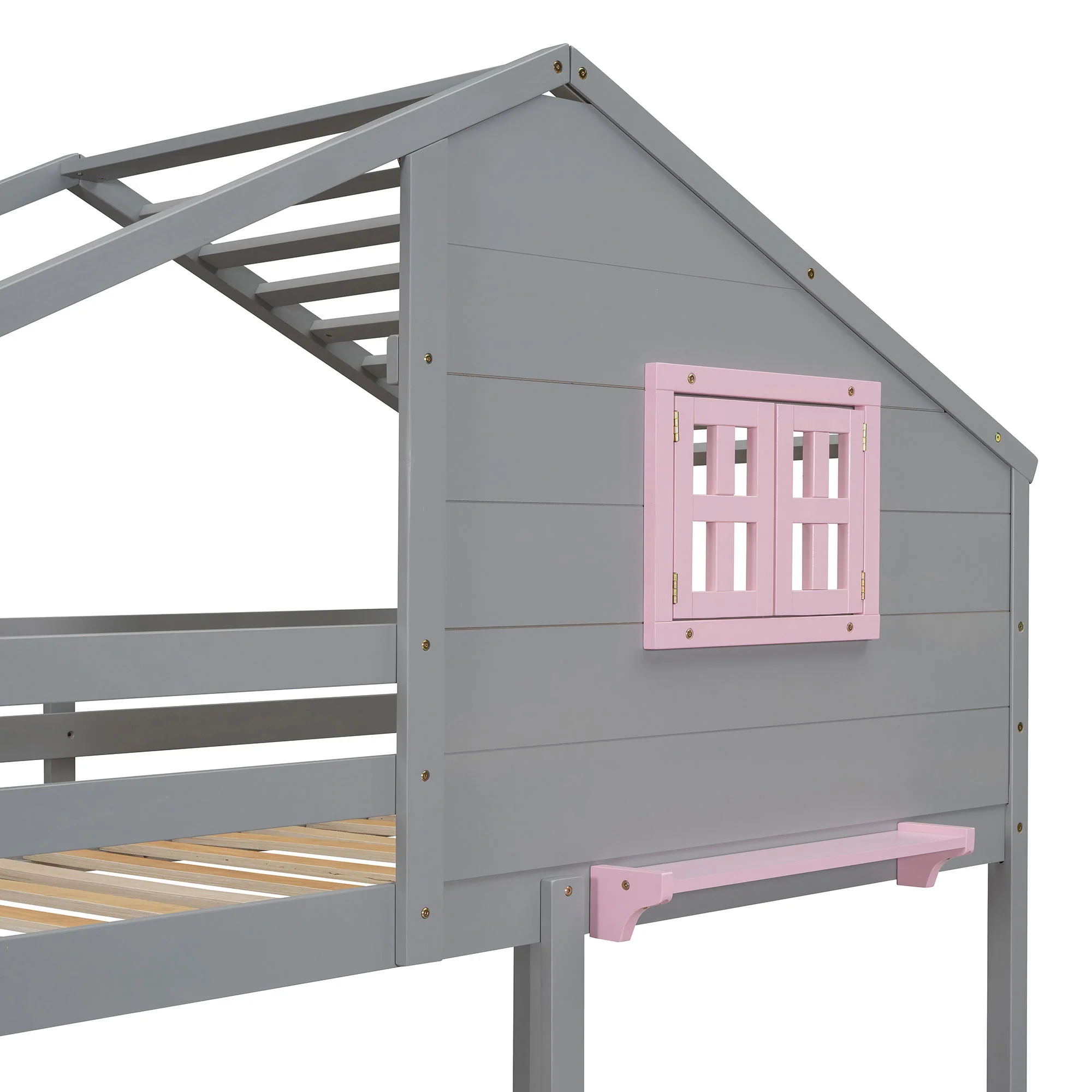 Bunk Bed With Playhouse Roof And Window - Image 6