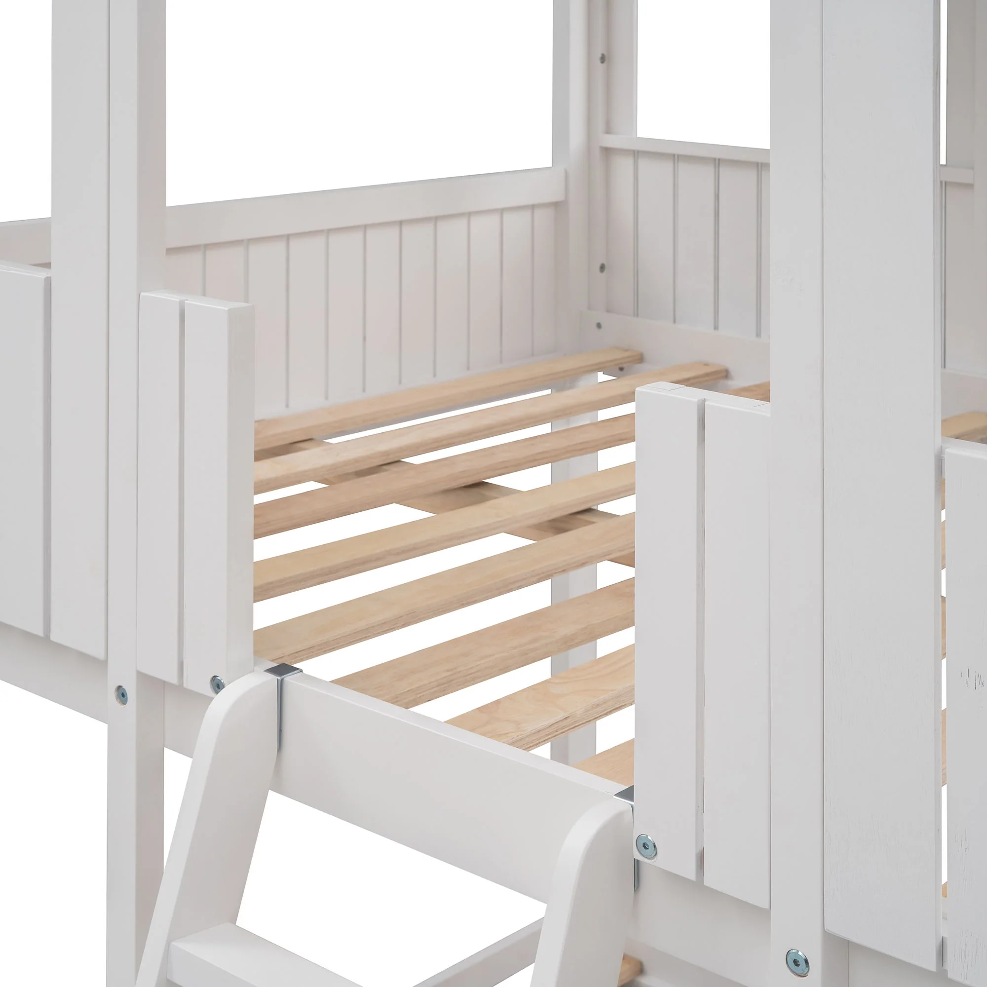 Bunk Bed With Roof, Window, Guardrail, Ladder - Image 18