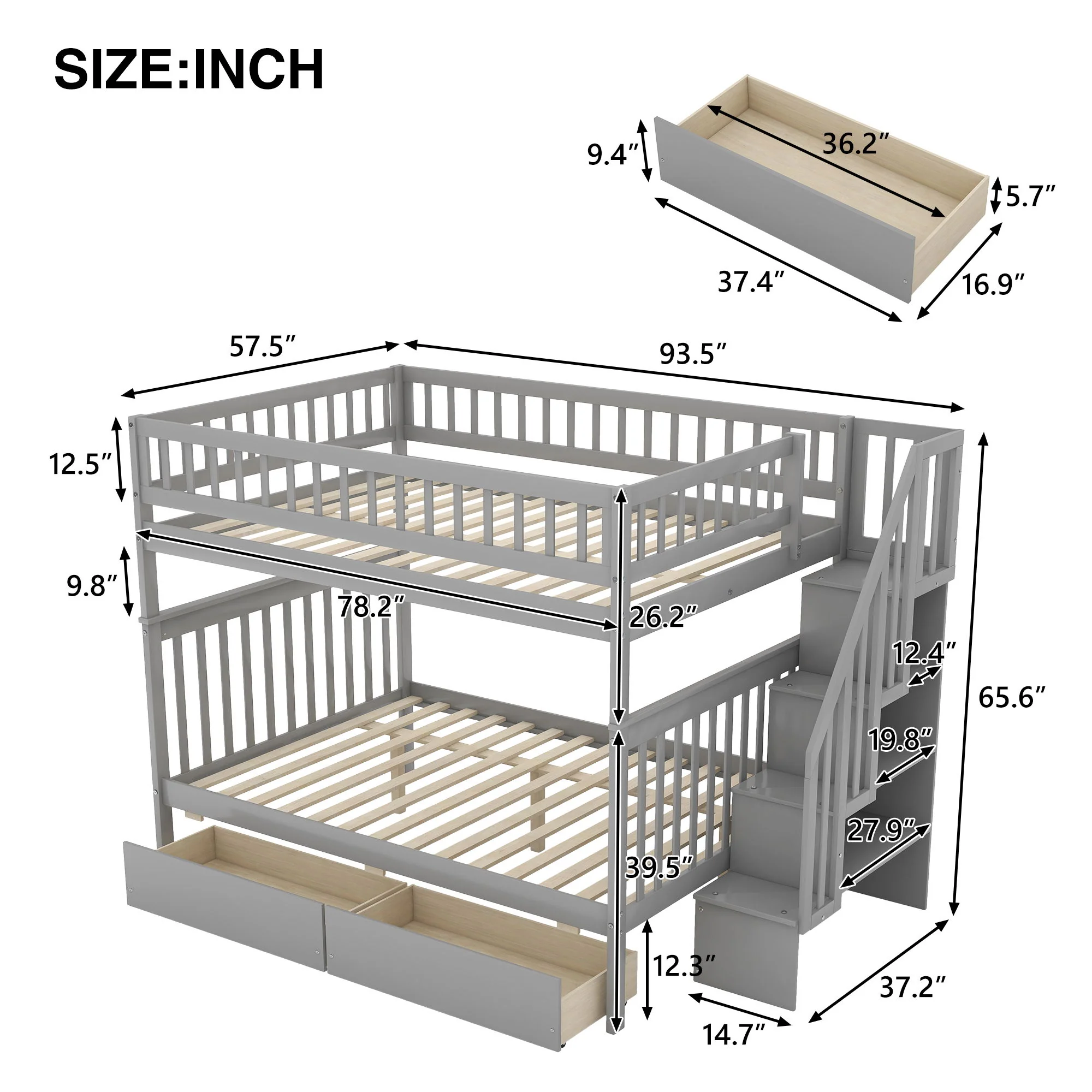 Bunk Bed With Staircase - Image 60