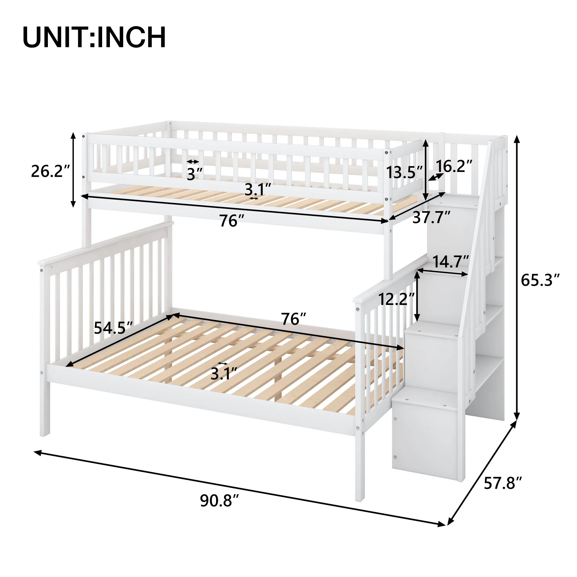Bunk Bed With Staircase - Image 61