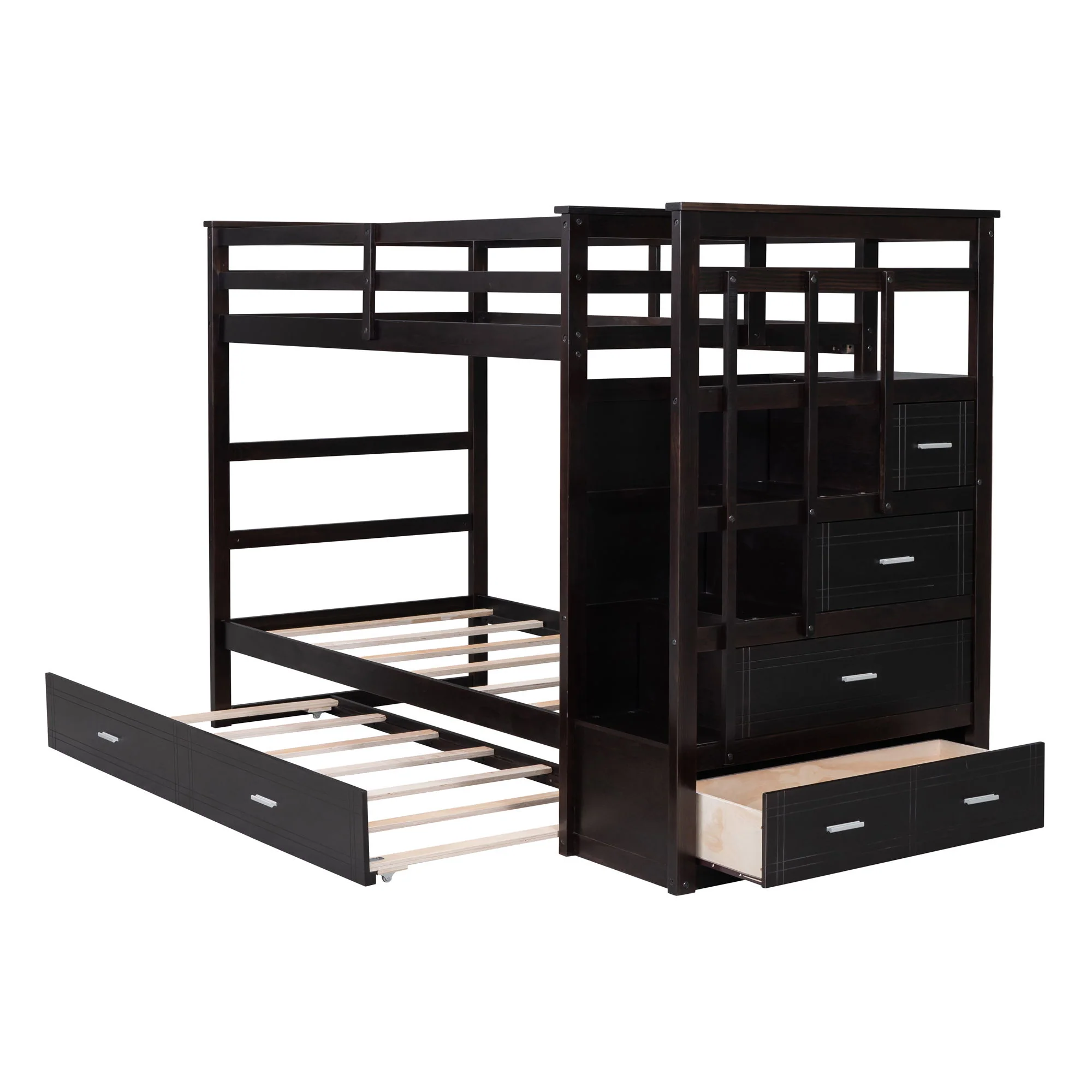 Bunk Bed With Trundle And Staircase - Image 3