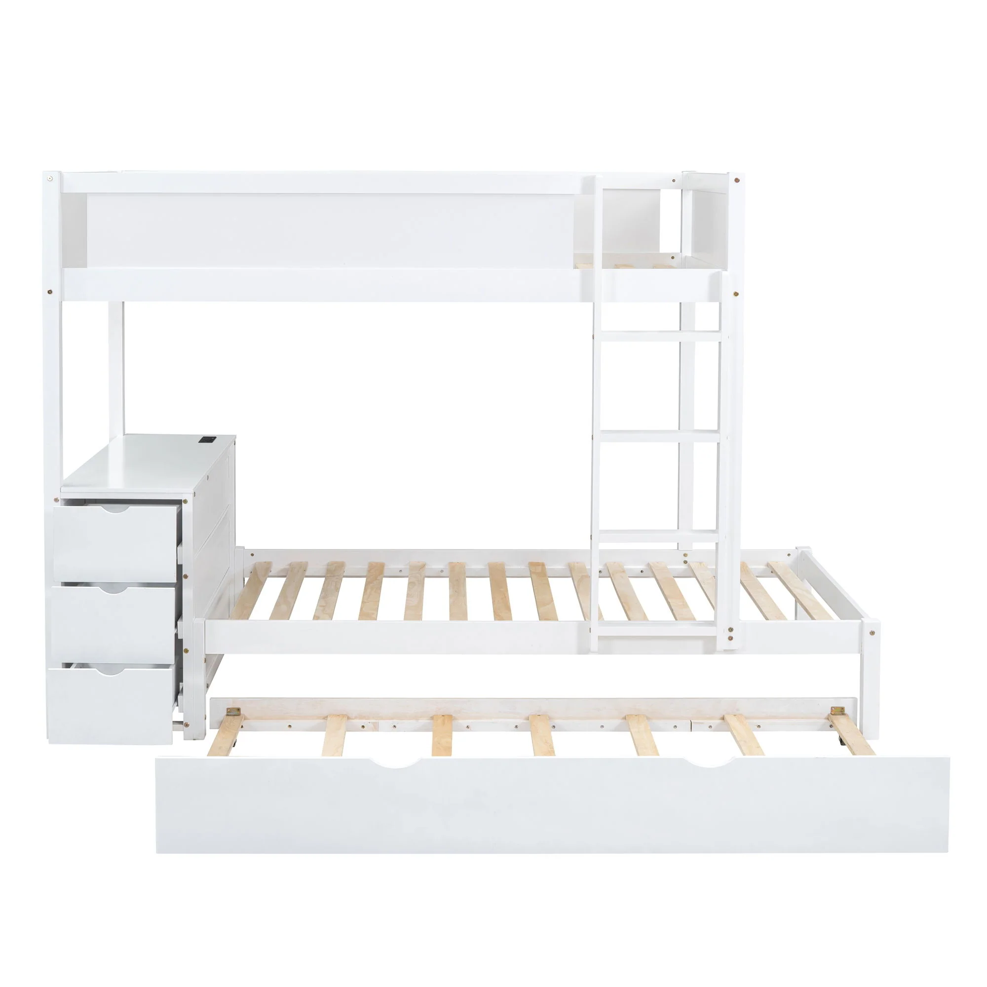 Bunk Bed With Twin Size Trundle, Storage And Desk - Image 5