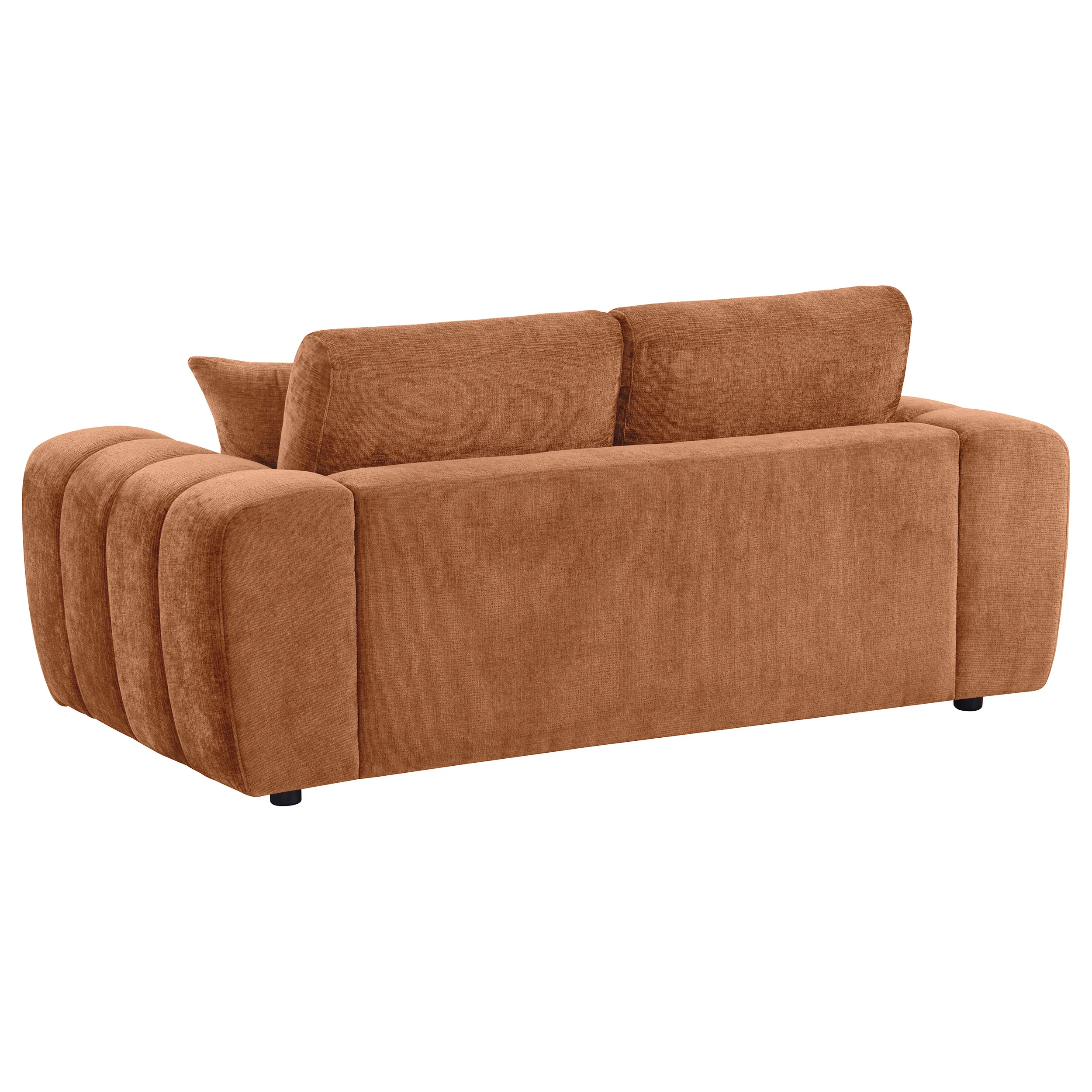 Burnett 2-Piece Chenille Upholstered Sofa Set Burnt Orange - Image 9