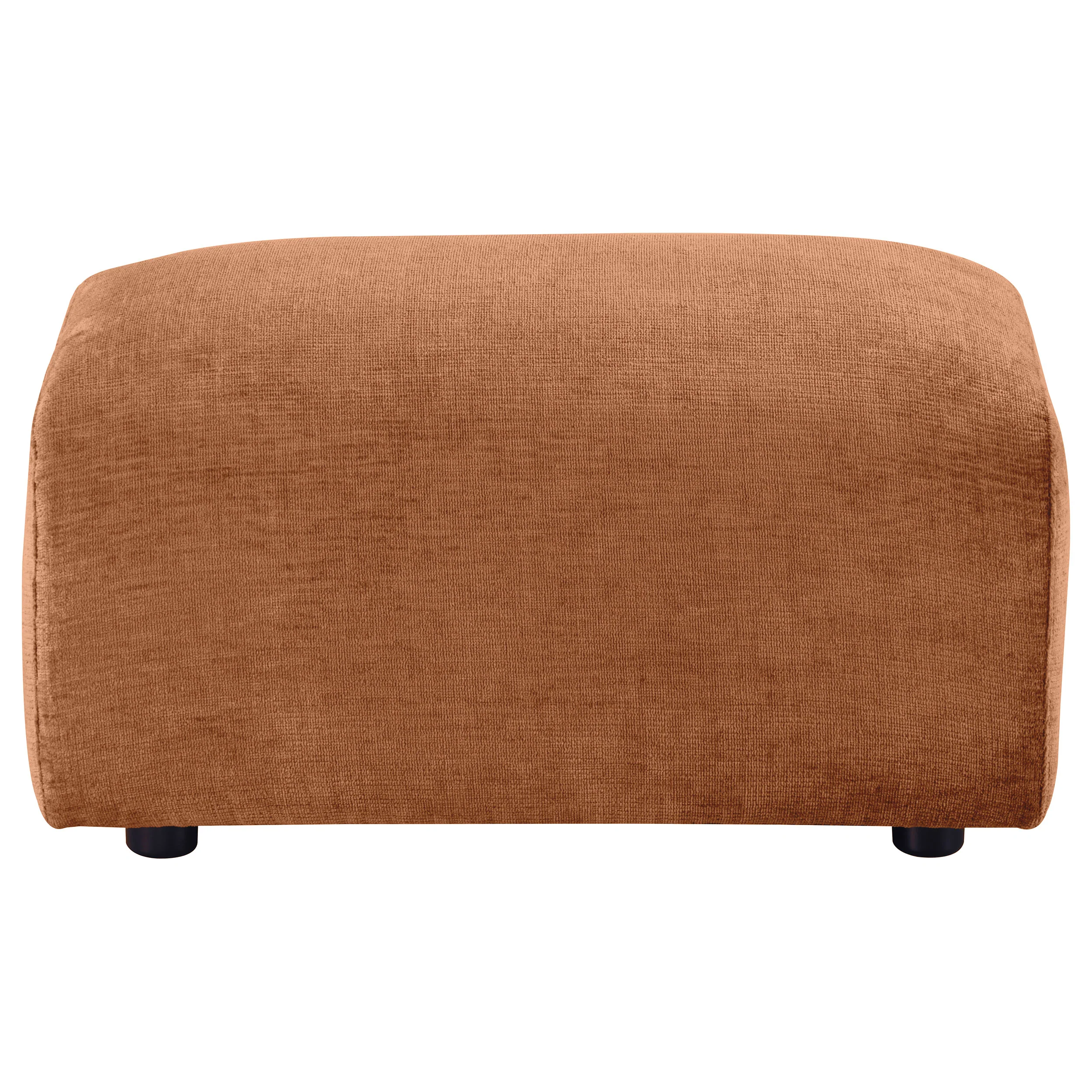 Burnett Chenille Upholstered Ottoman Burnt Orange - Image 5