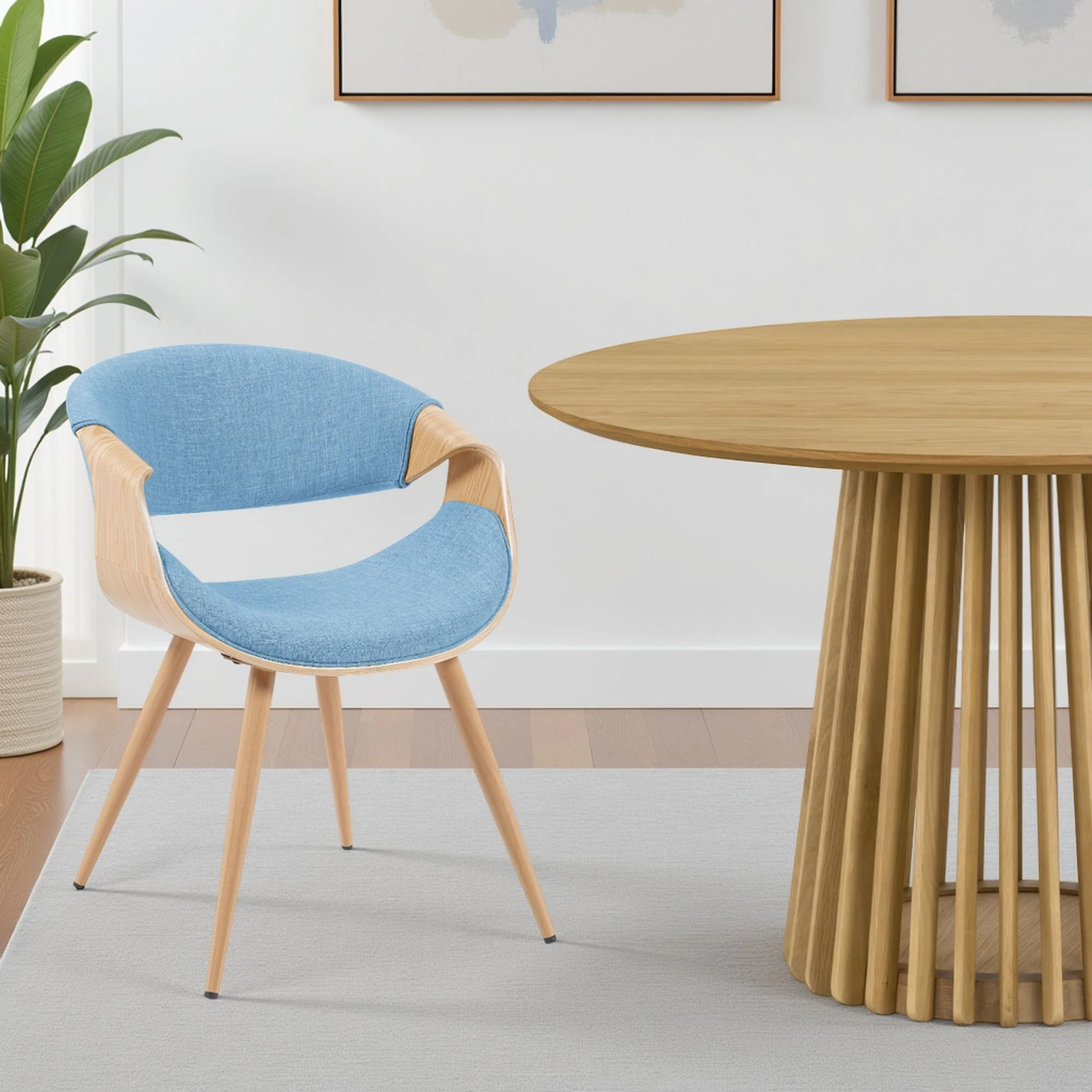 Butterfly - Upholstered Dining Chair - Brown Oak - Image 6