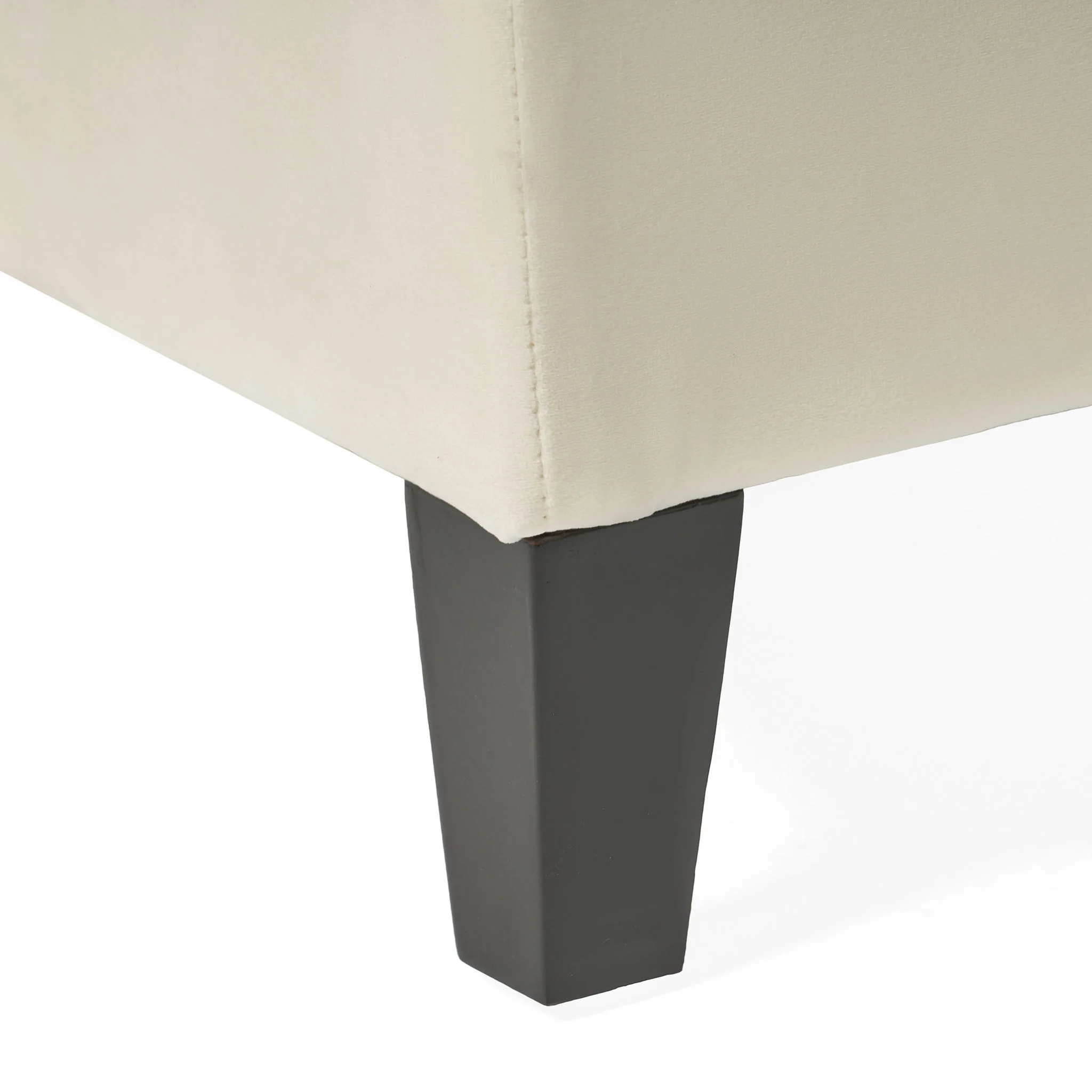 Button Tufted Diamond Stitch Storage Ottoman - Beige - Image 2