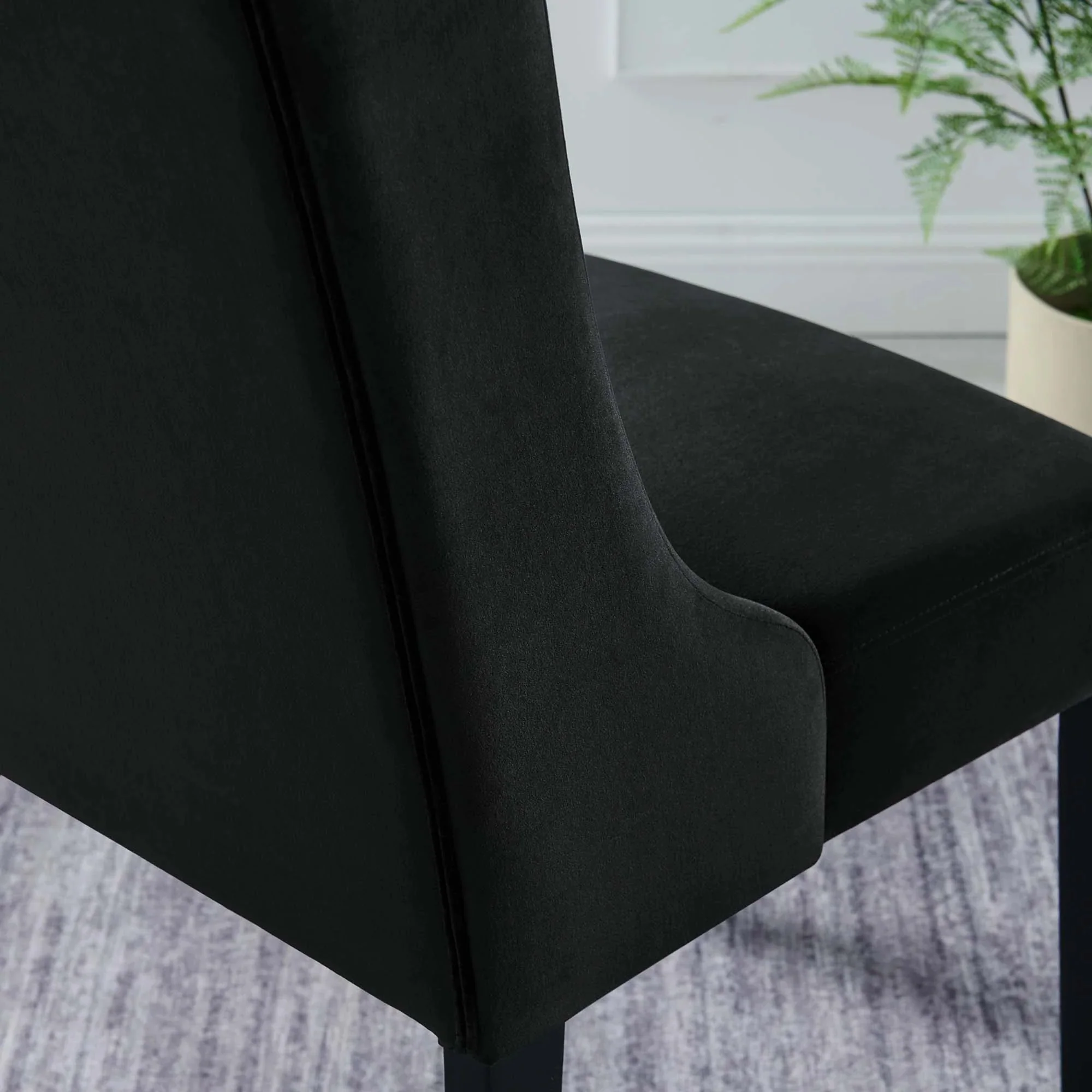 Button Tufted Performance Velvet Dining Chairs Set of 2 - Image 6