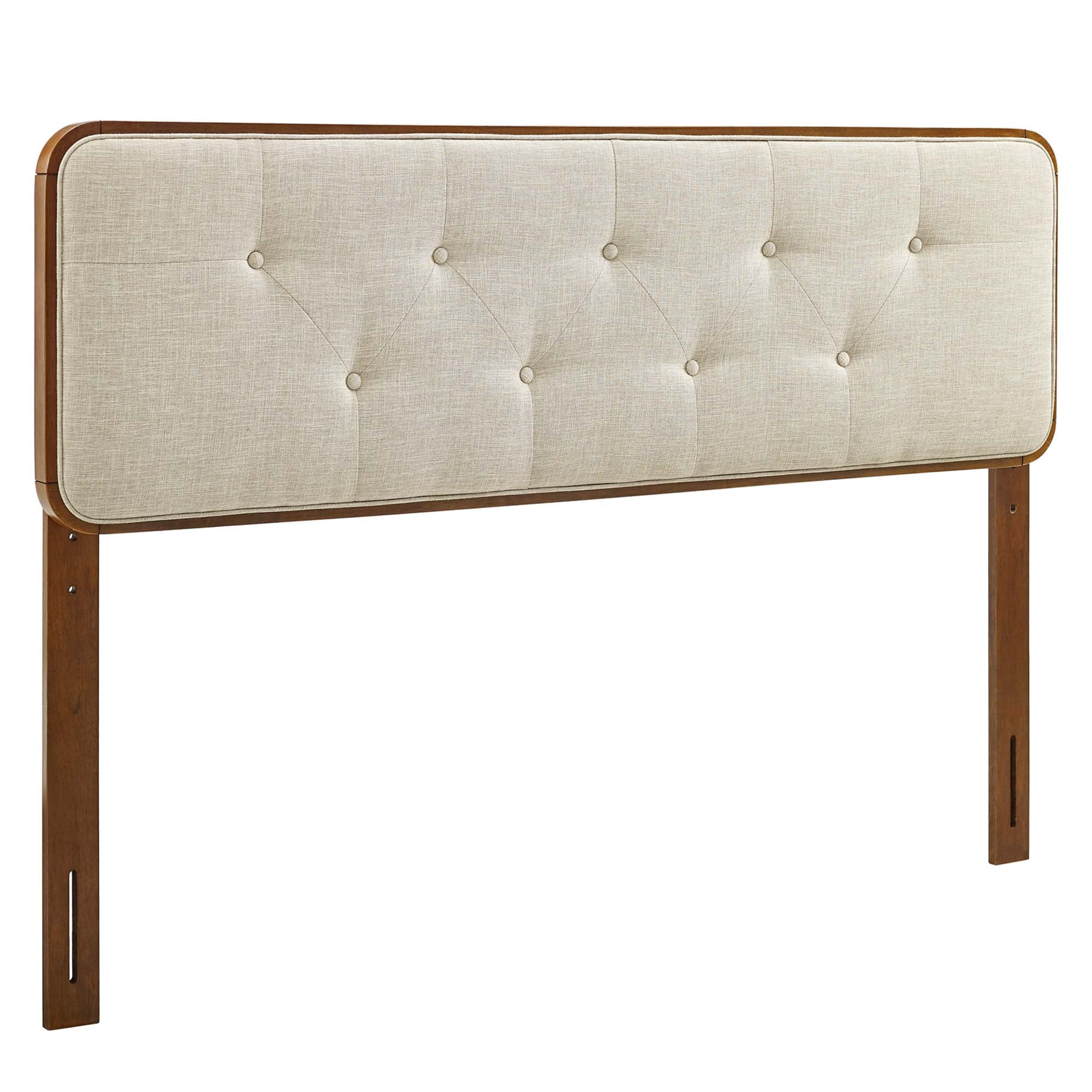 Button Tufted Upholstered Wood Headboard - Image 18