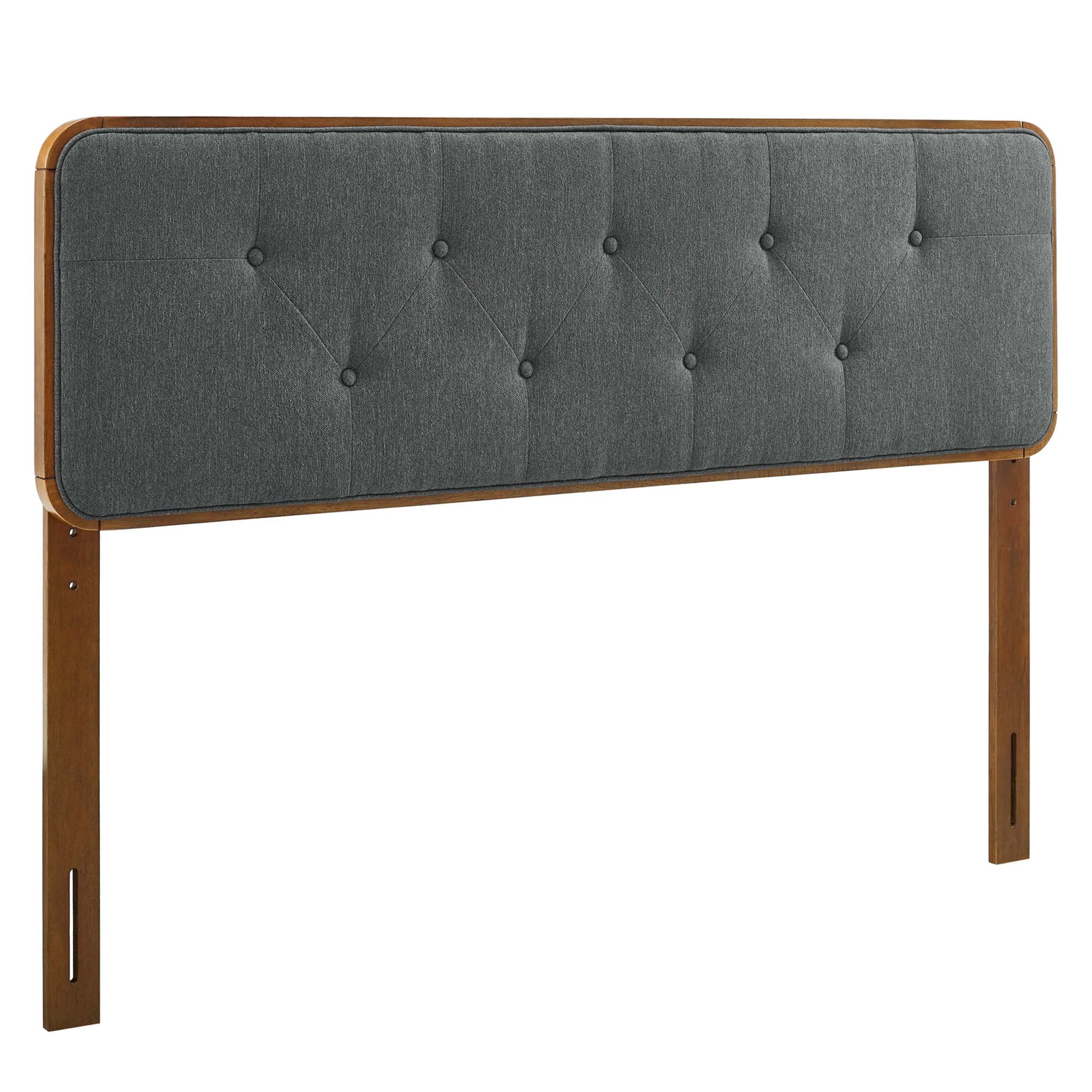Button Tufted Upholstered Wood Headboard - Image 53