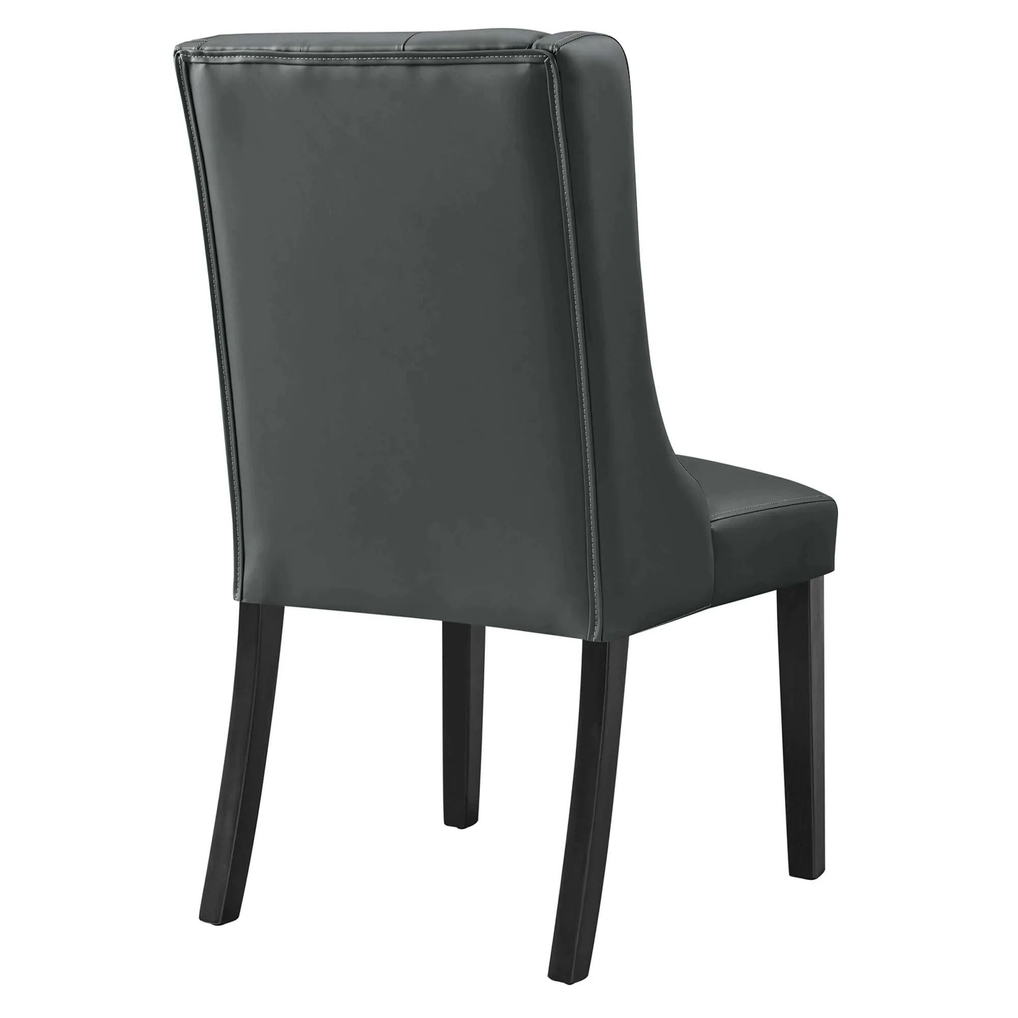 Button Tufted Vegan Leather Dining Side Chair – 38 Inch - Image 3