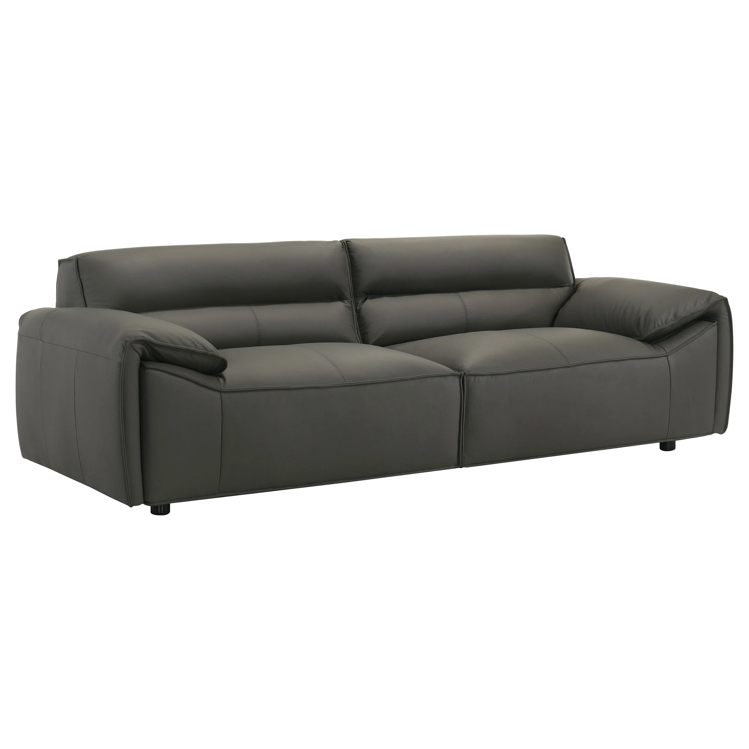 Buxton 2-Piece Leather Sofa Set in Graphite - Image 5