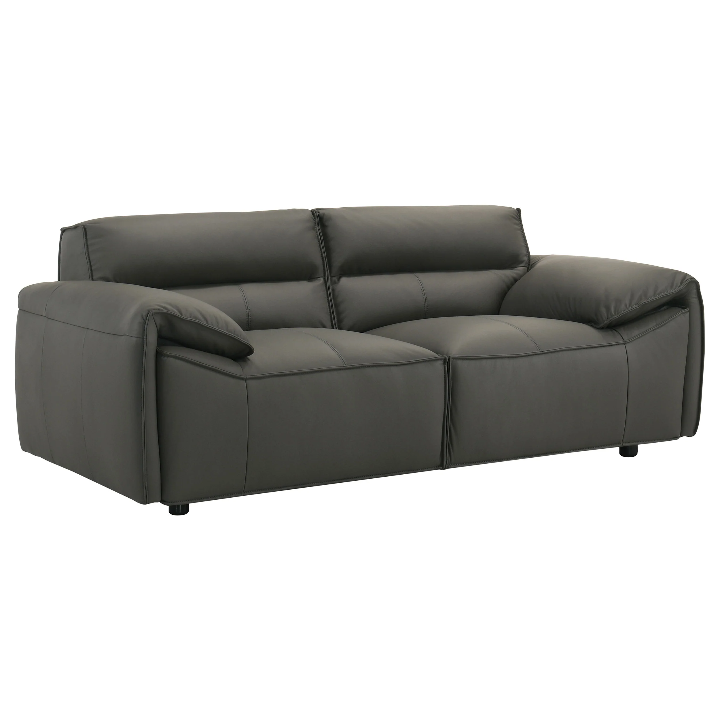 Buxton 2-Piece Leather Sofa Set in Graphite - Image 9