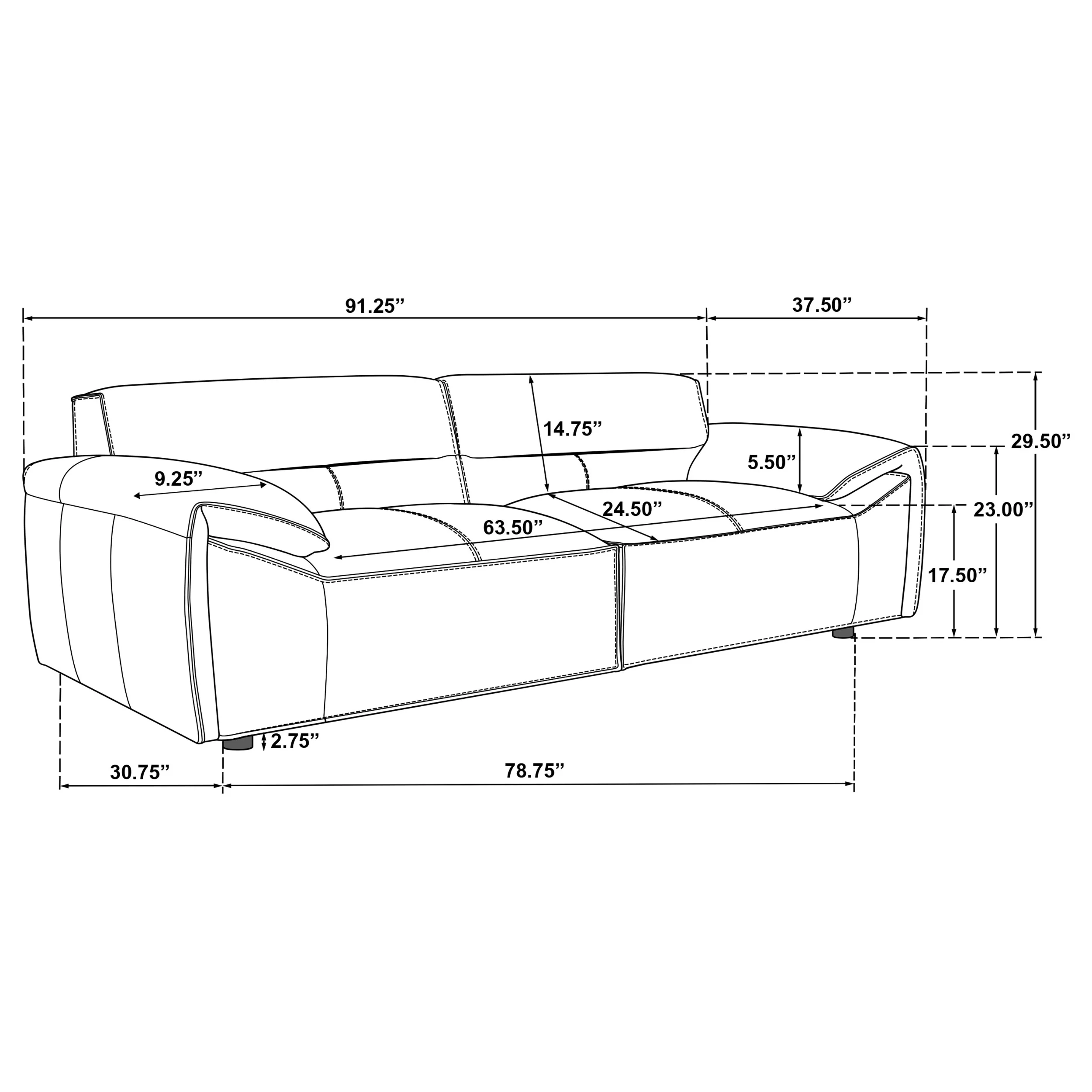 Buxton 2-Piece Orange Leather Upholstered Sofa Set - Image 11
