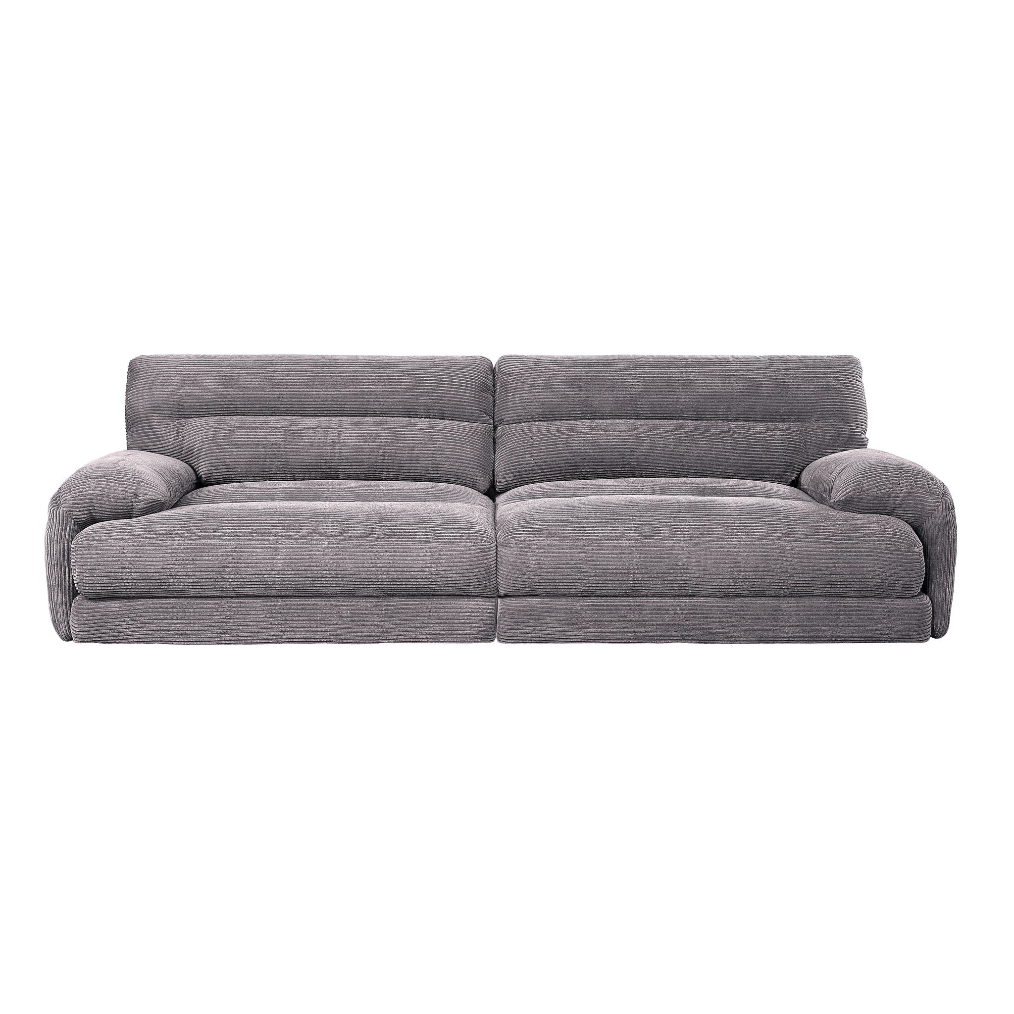 Cadenza - Corduroy Sofa - Gray - Image 9