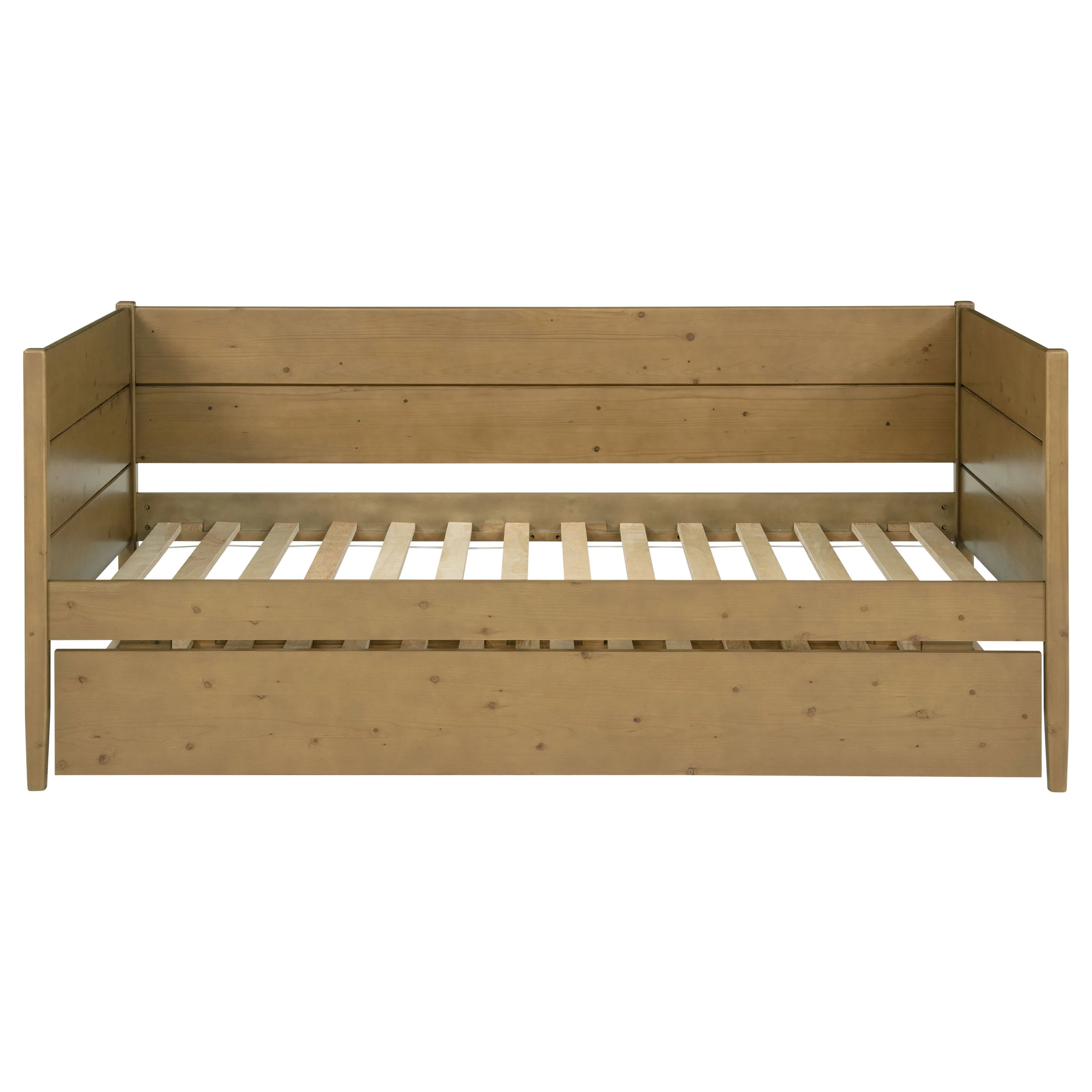 Calinda Wood Twin Daybed With Trundle Natural - Image 2