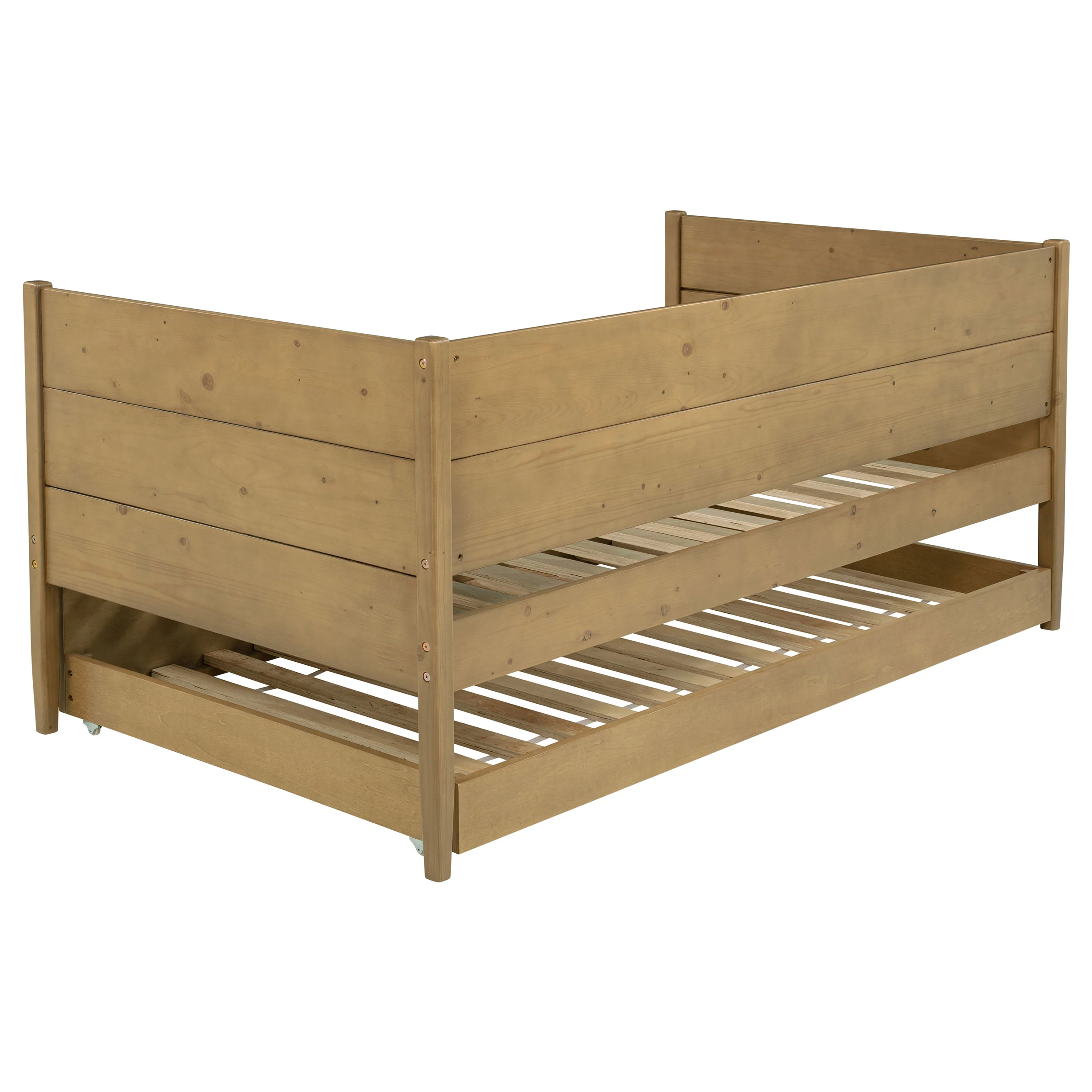 Calinda Wood Twin Daybed With Trundle Natural - Image 8