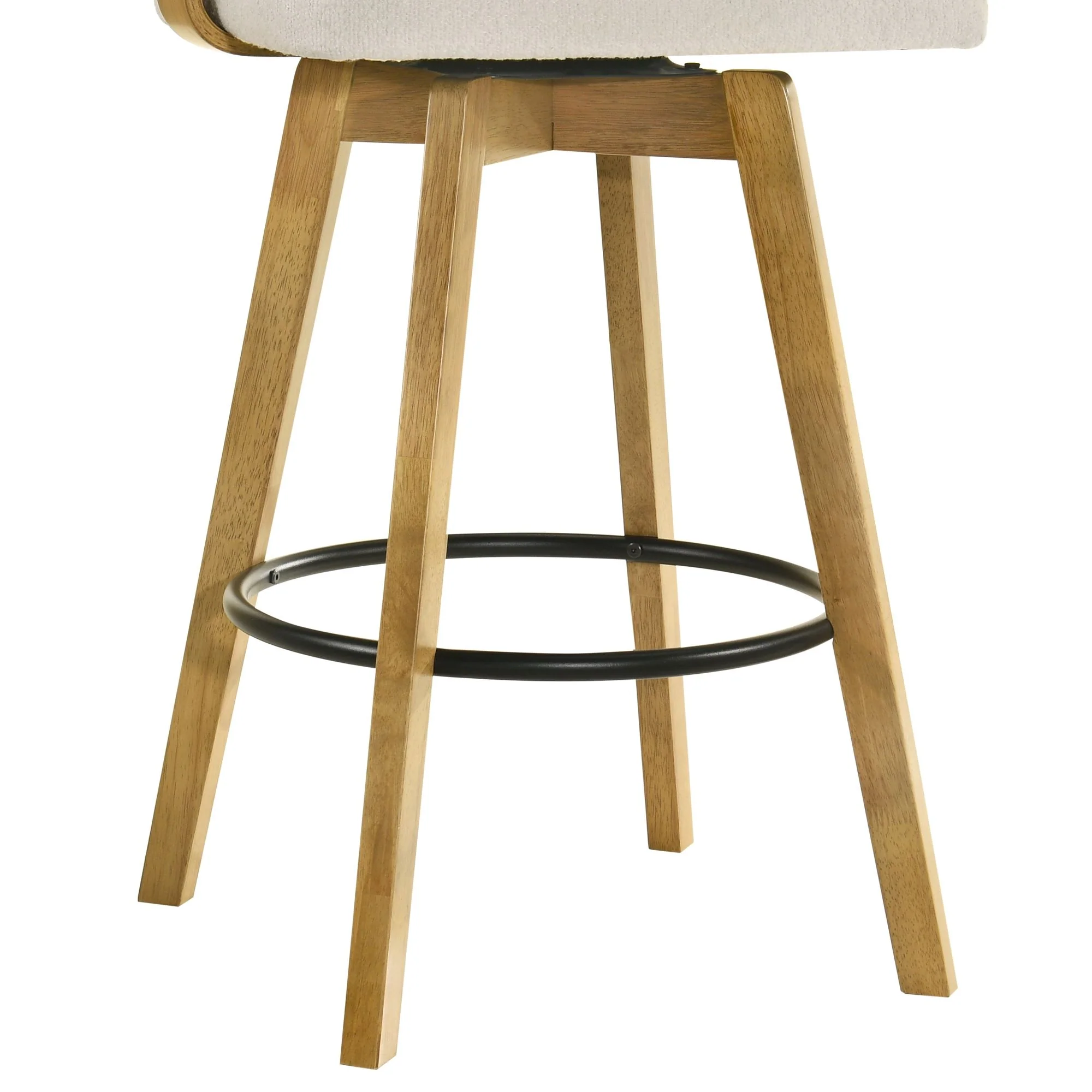 Callah - Contemporary Natural Wood Bar Height Kitchen Bar Stool - Image 6