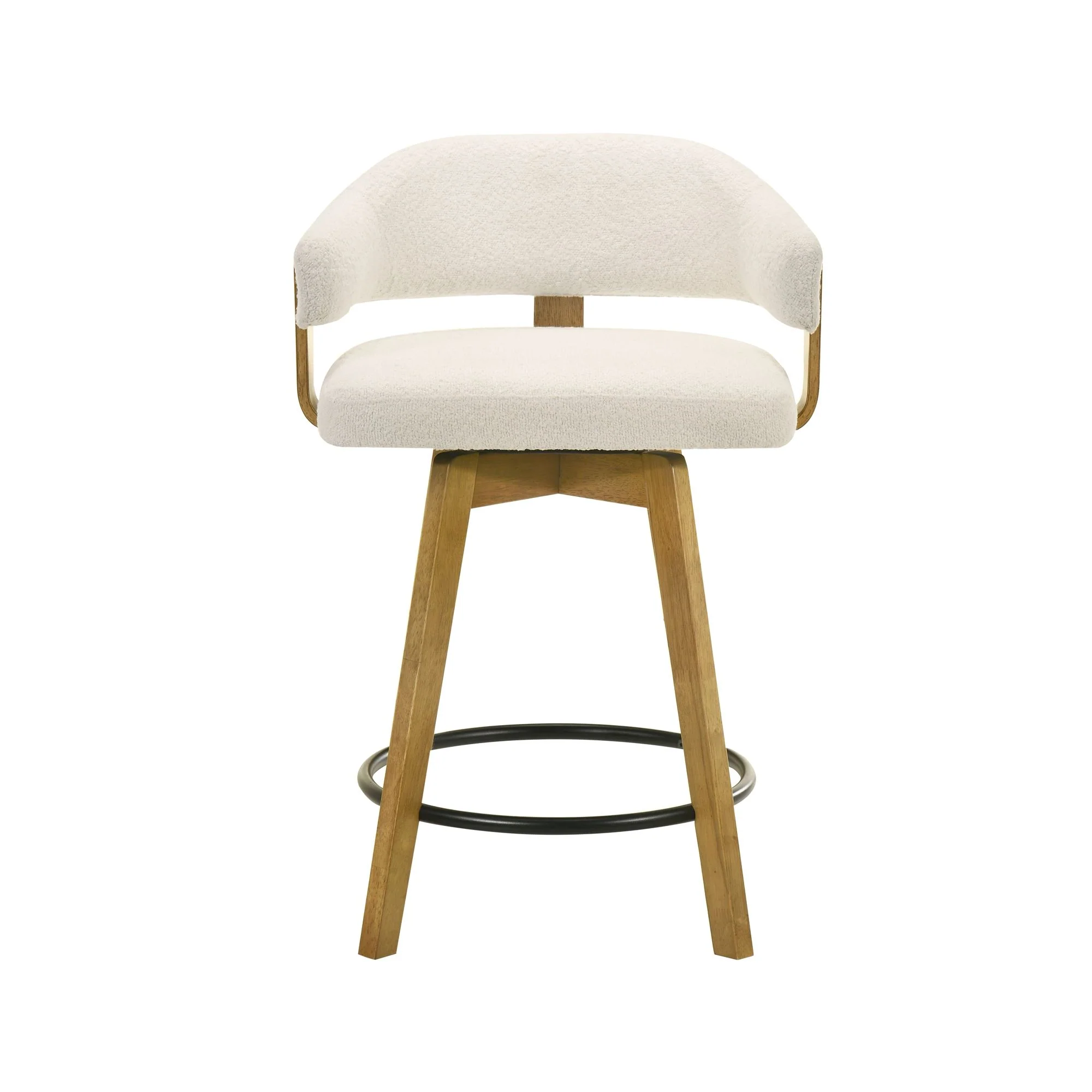 Callah - Contemporary Natural Wood Counter Height Kitchen Bar Stool - Image 6