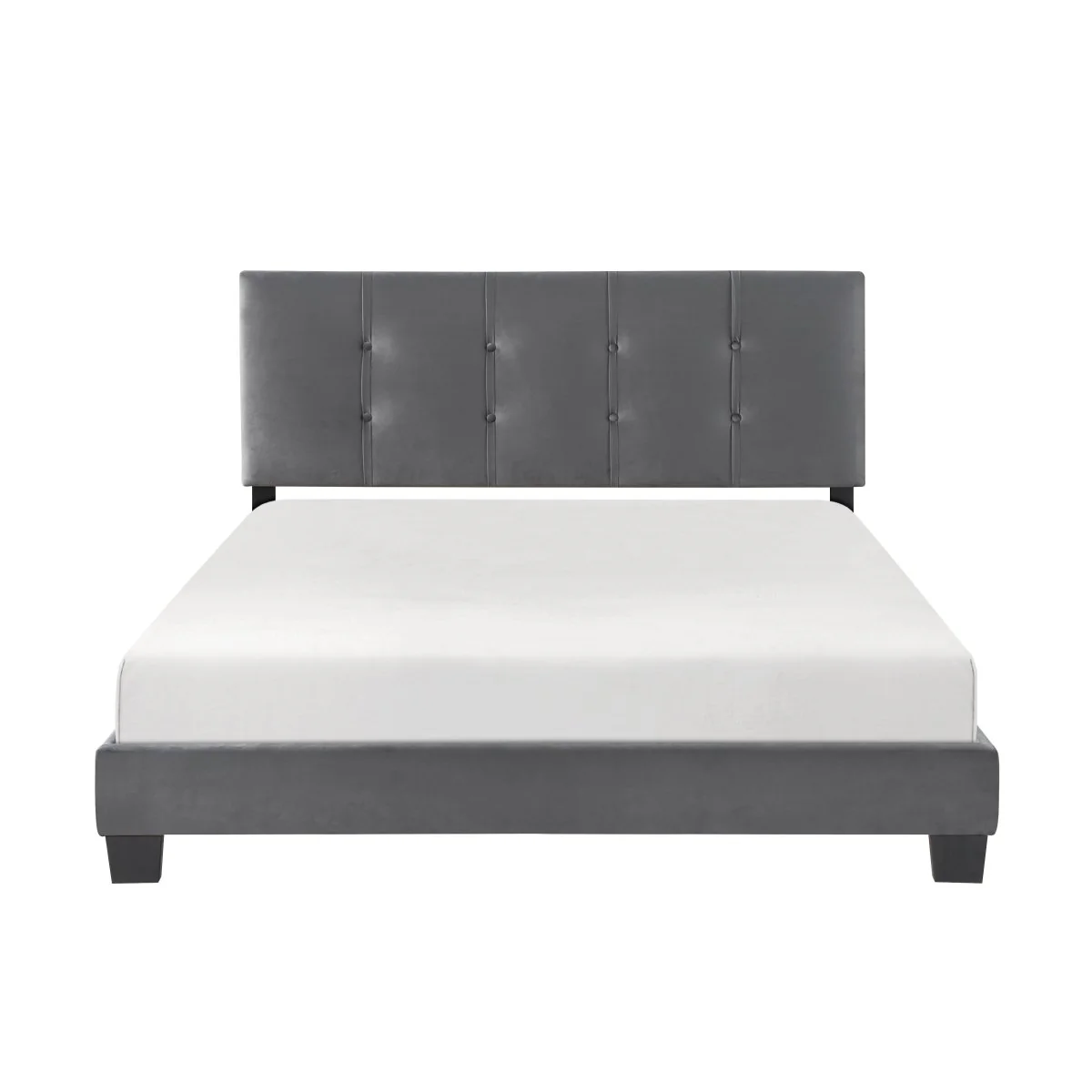 Callera Velvet Upholstered Platform Bed in Adjustable Tufted Design - Image 11