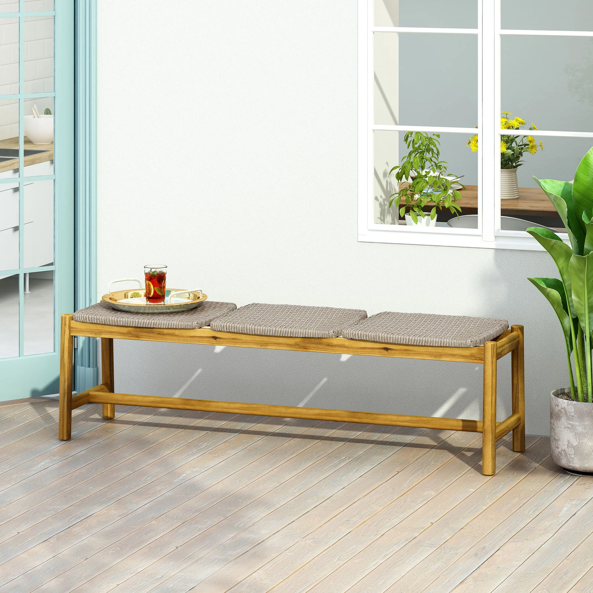 Cambria - 3 Seater Bench - Teak - Image 8