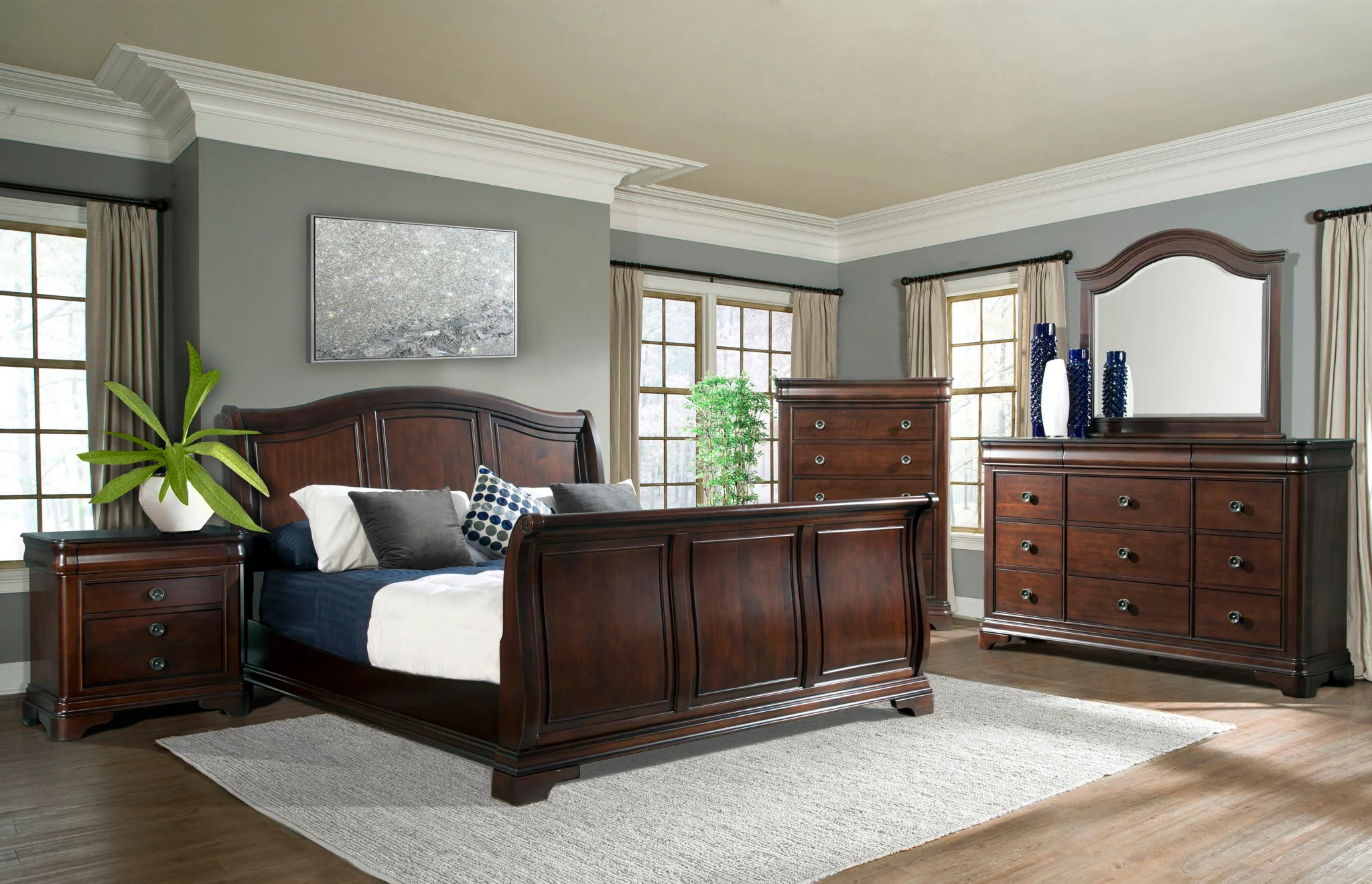Cameron - Sleigh Bed - Image 2