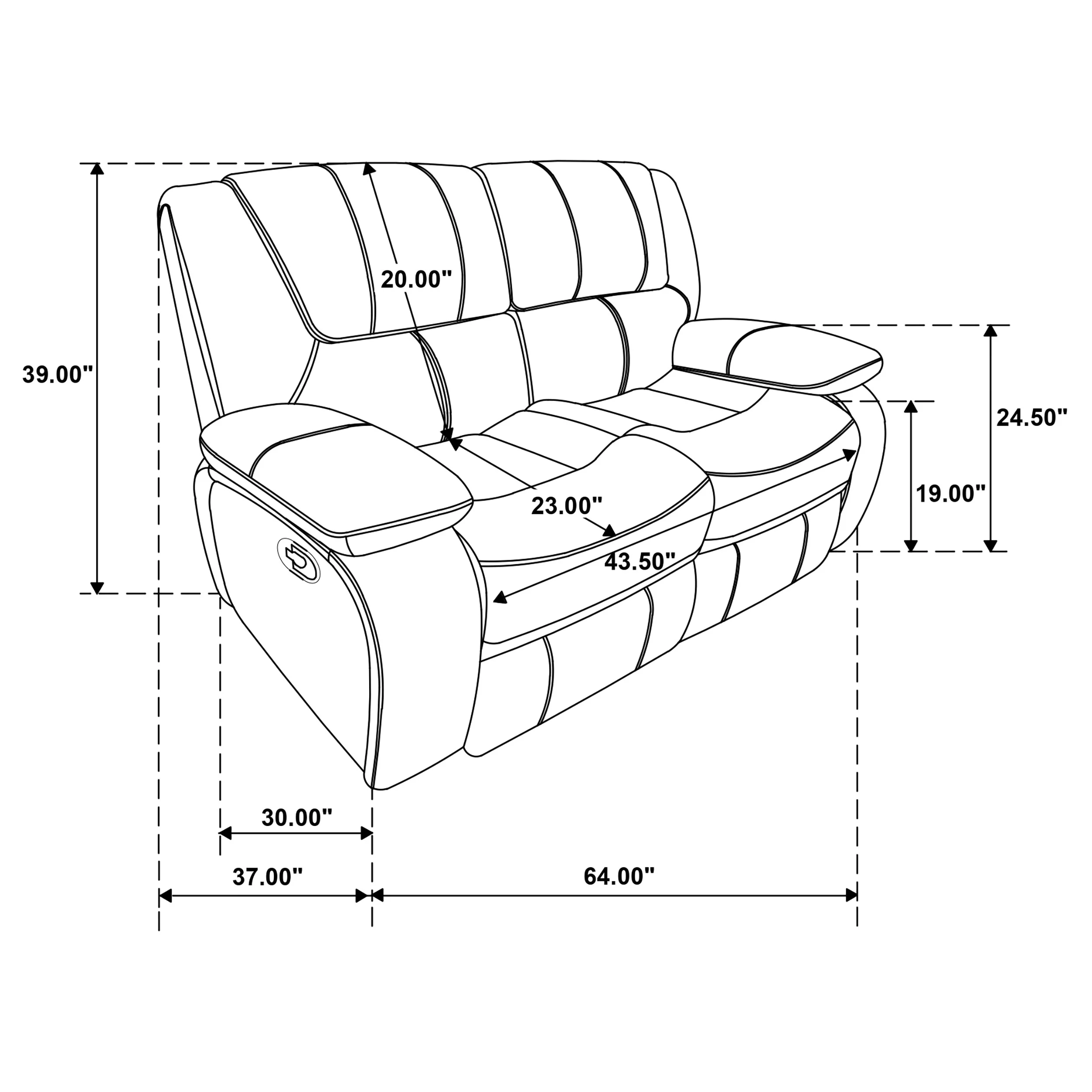 Camila Upholstered Motion Reclining Loveseat - Red - Image 9