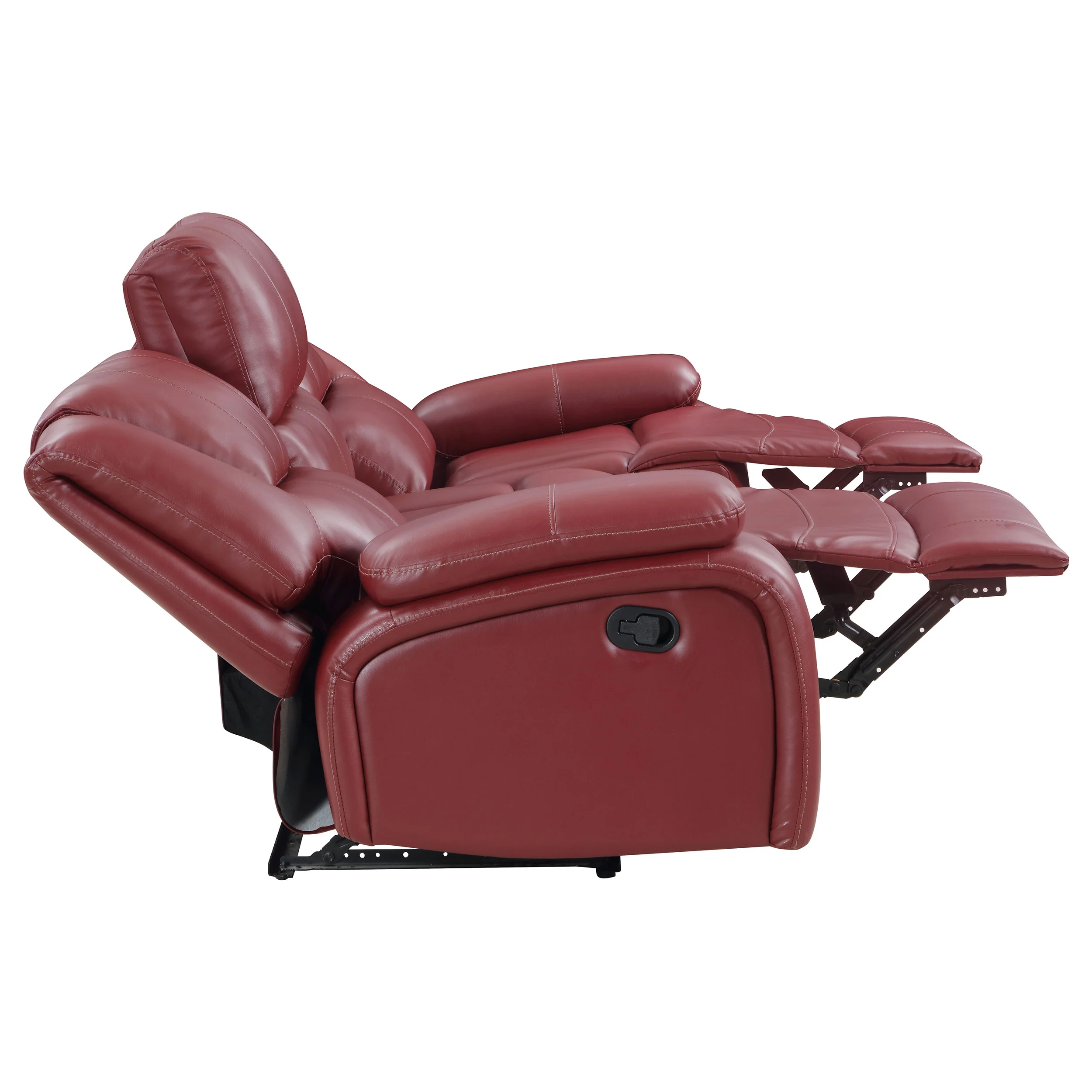 Camila Upholstered Motion Reclining Sofa in Red - Image 9
