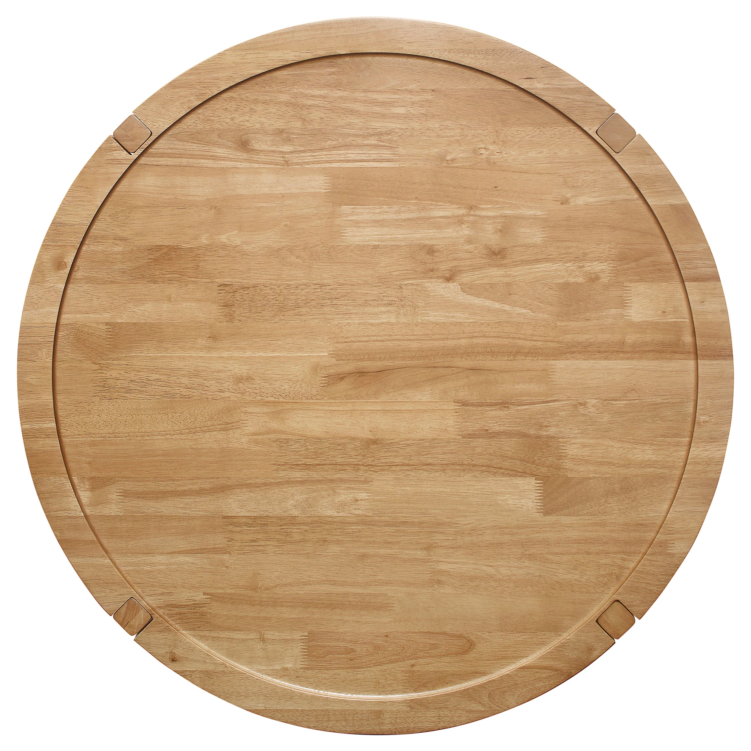 Camillo Round Solid Wood Coffee Table in Maple Brown - Image 9