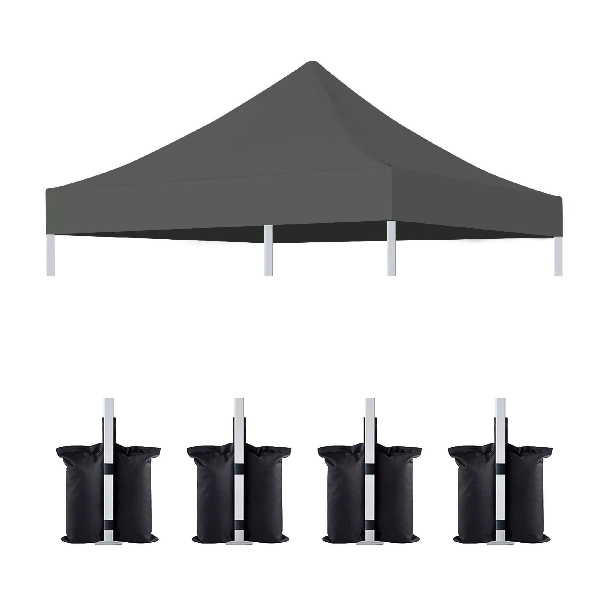 Canopy Replacement Top With 4 Pack W8 Bags, Pop Up Tent Cover Only, Frame Not Included - Image 2