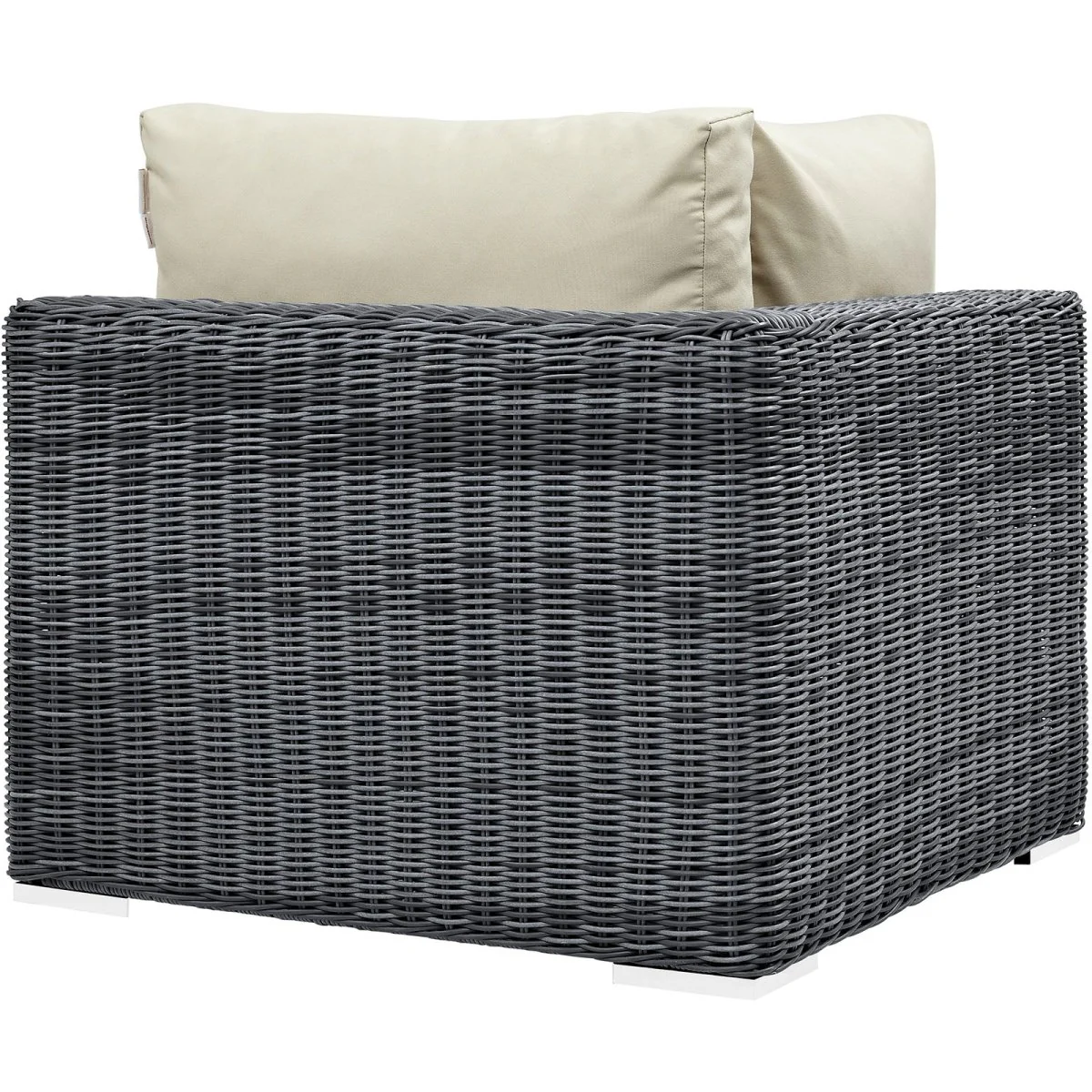 Canvas Outdoor Wicker Corner Chair Featuring Sunbrella® Performance Fabric - Image 12