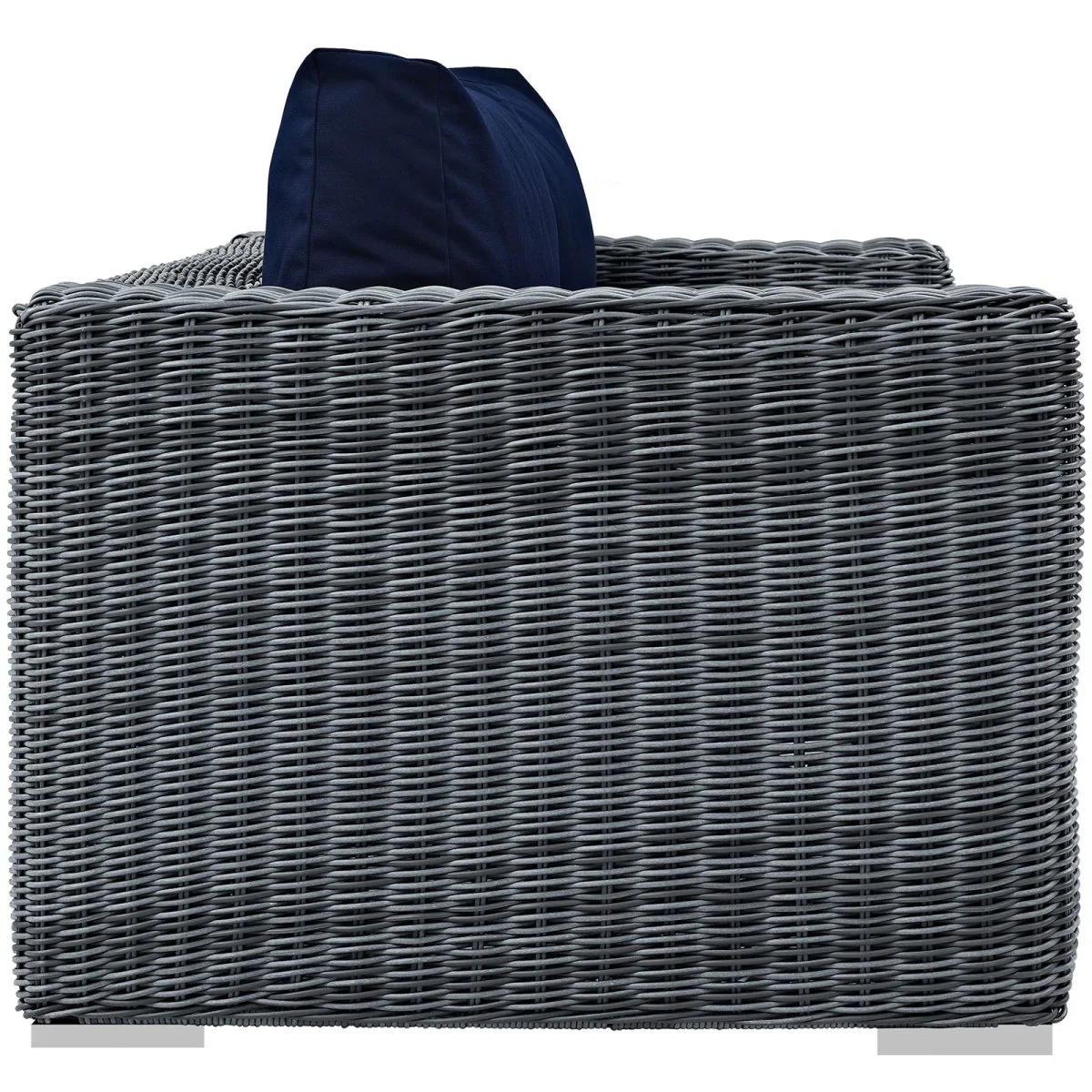 Canvas Wicker Outdoor Loveseat - Classic Patio Seating for Two, Durable Design - Image 17