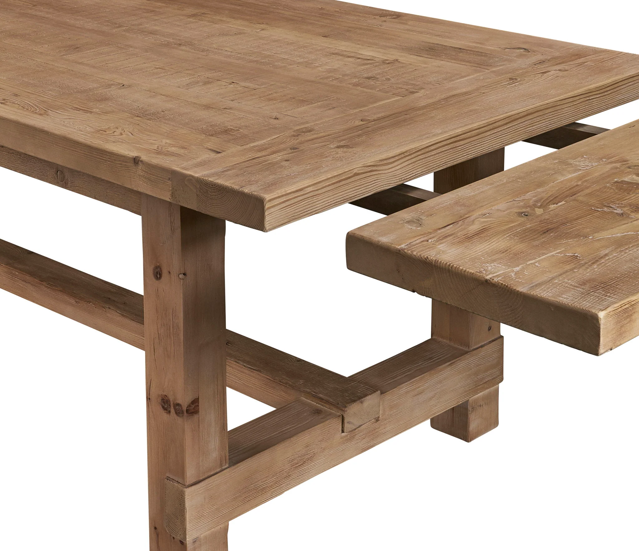 Cape Henry - Reclaimed Table With Extensions - Light Brown - Image 9
