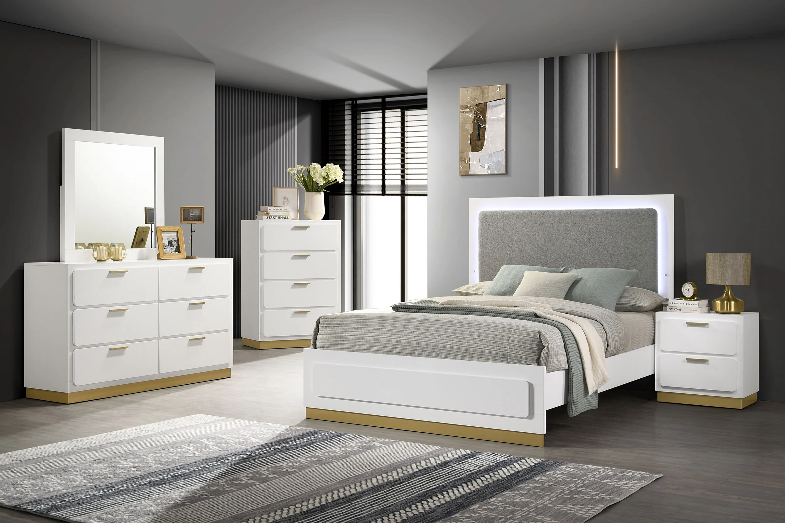 Caraway 6-Drawer Dresser in White - Image 12