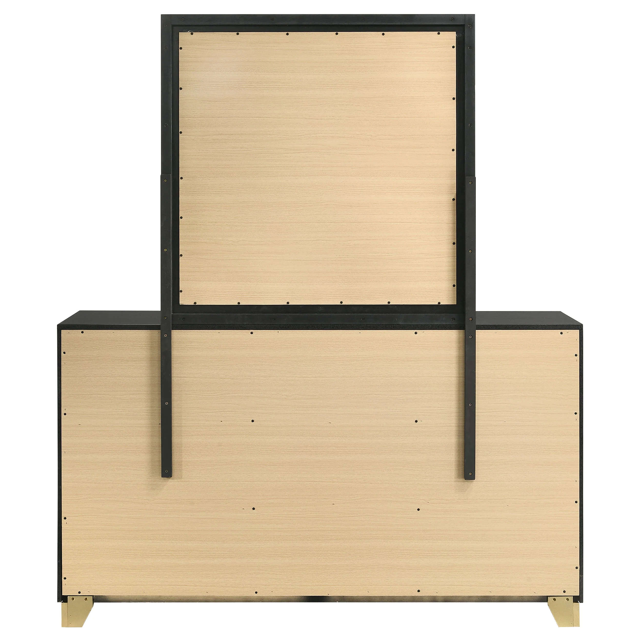 Caraway 6-Drawer Dresser with Mirror - Black - Image 9
