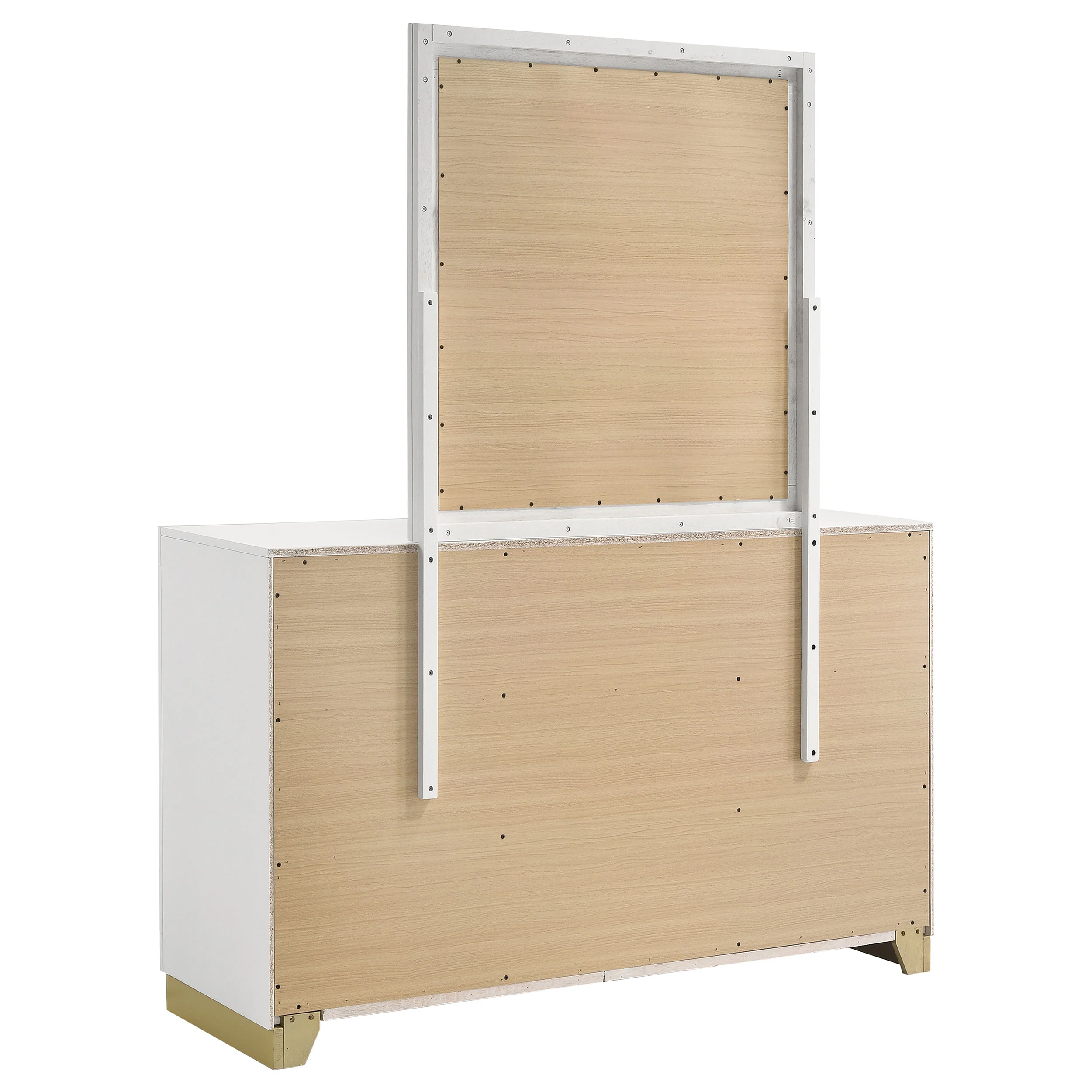 Caraway 6-Drawer Dresser with Mirror in White - Image 8