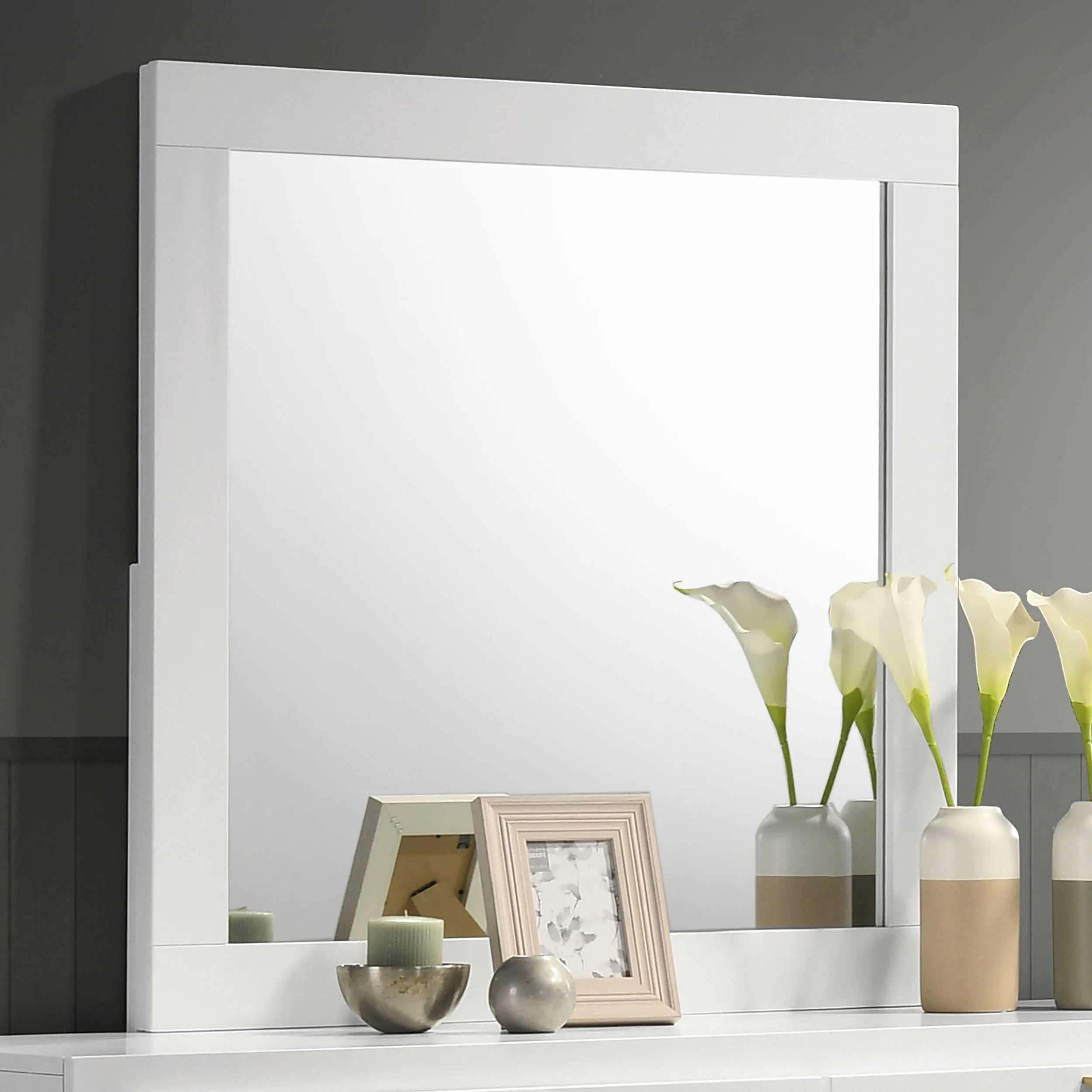 Caraway Dresser Mirror White - Image 3