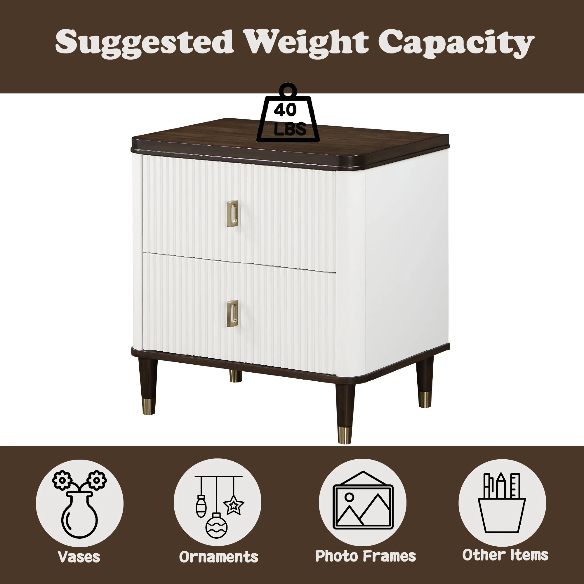 Carena - 5 Piece Bedroom Set (Eastern King Dresser Chest Mirror Nightstand) - Brown / Light Gray / White - Image 3