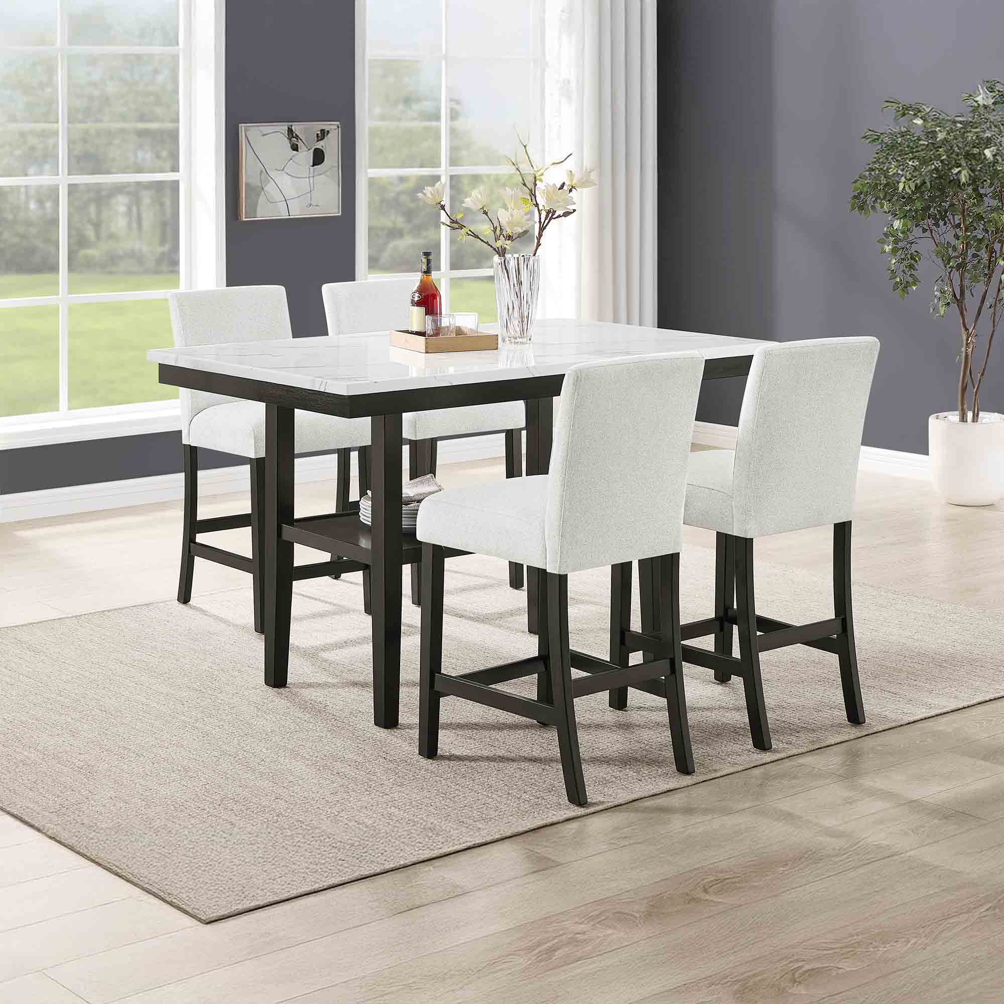 Carissa - Rectangle Counter Dining Set - Image 4