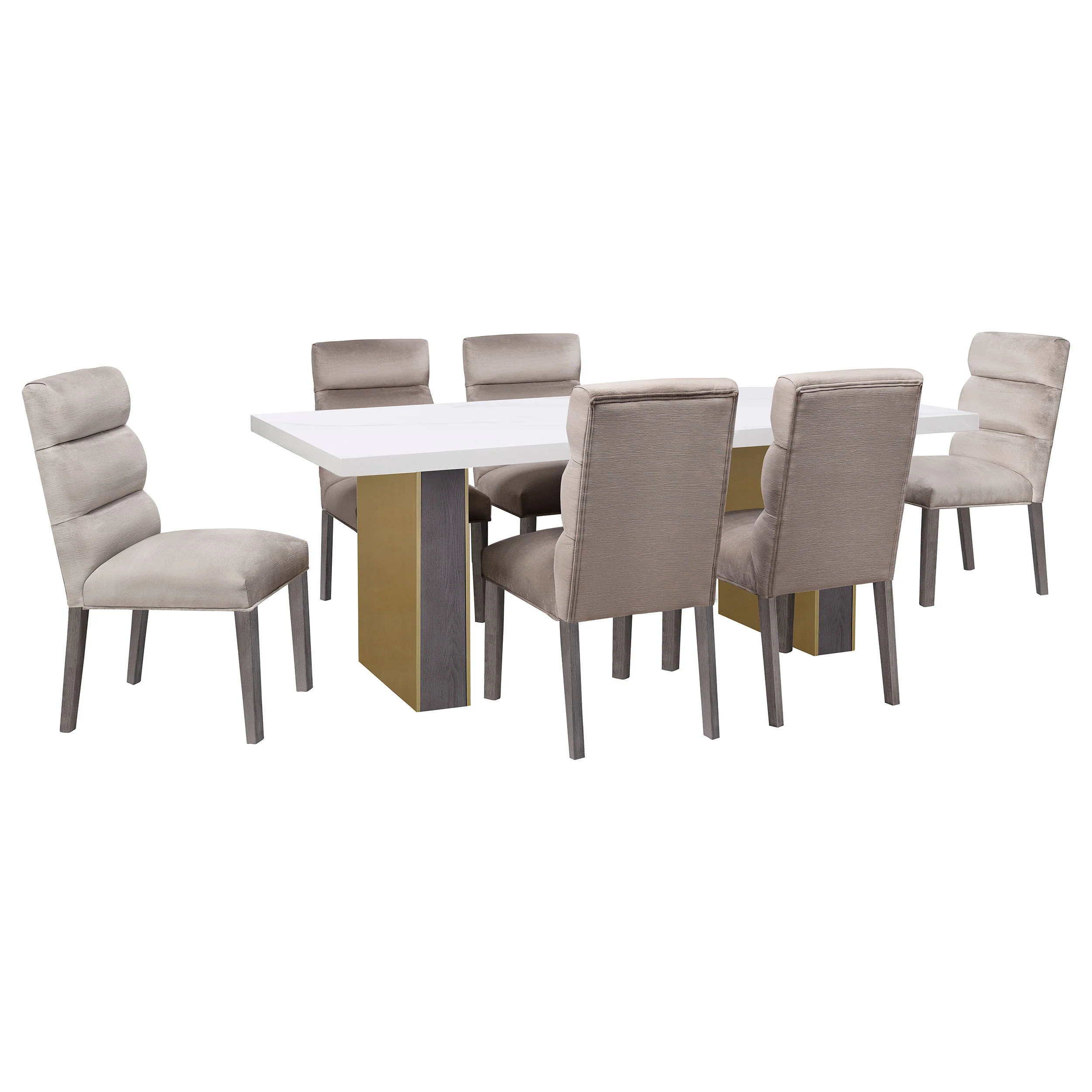 Carla Velvet Upholstered Dining Side Chair Stone - Image 16