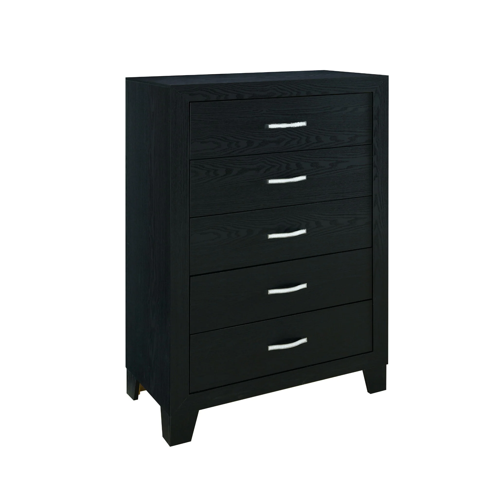 Carlos - 5 Pieces Queen Bedroom Set, Modern Design - Black - Image 5