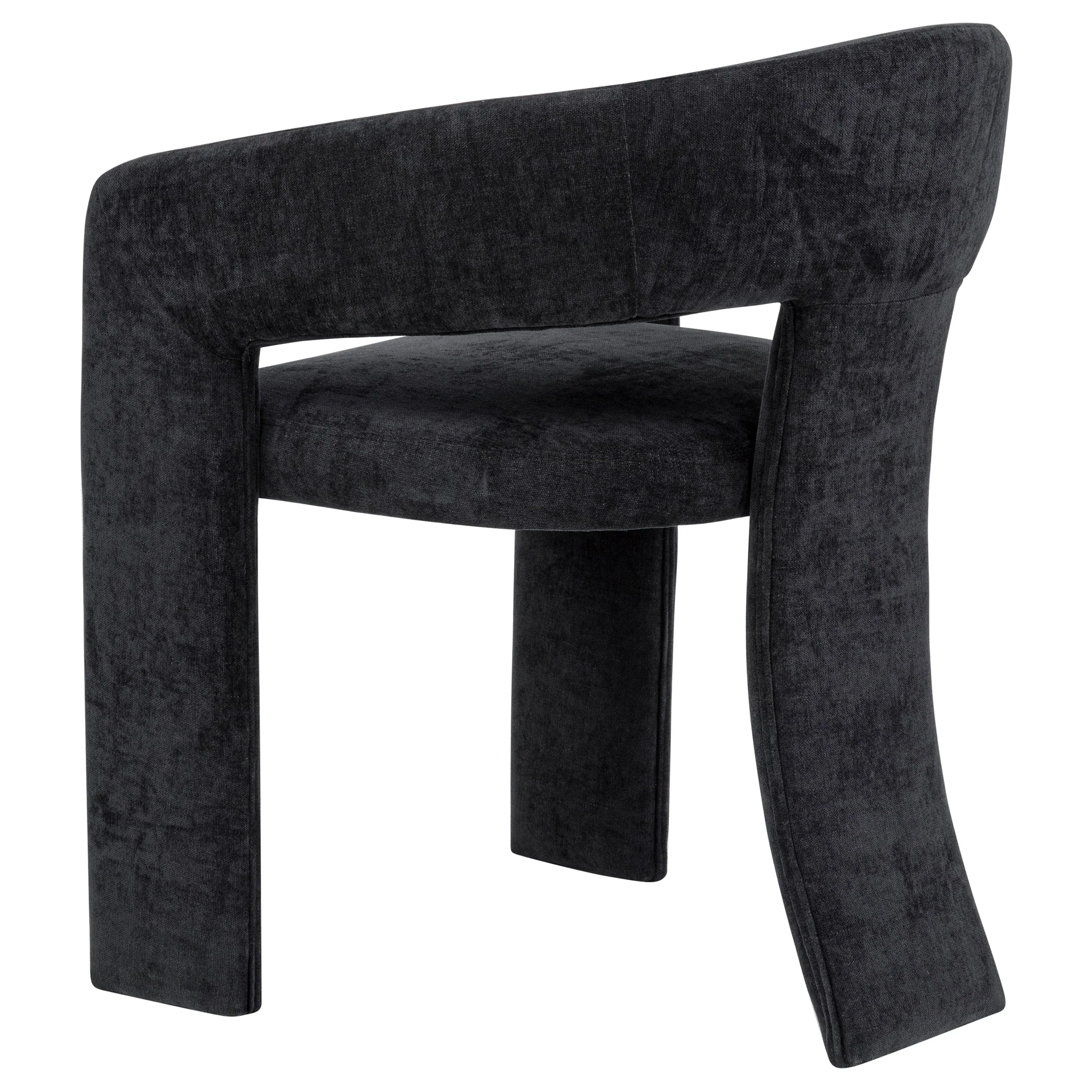 Carlow Upholstered Dining Arm Chair, Black (Set of 2) - Image 8
