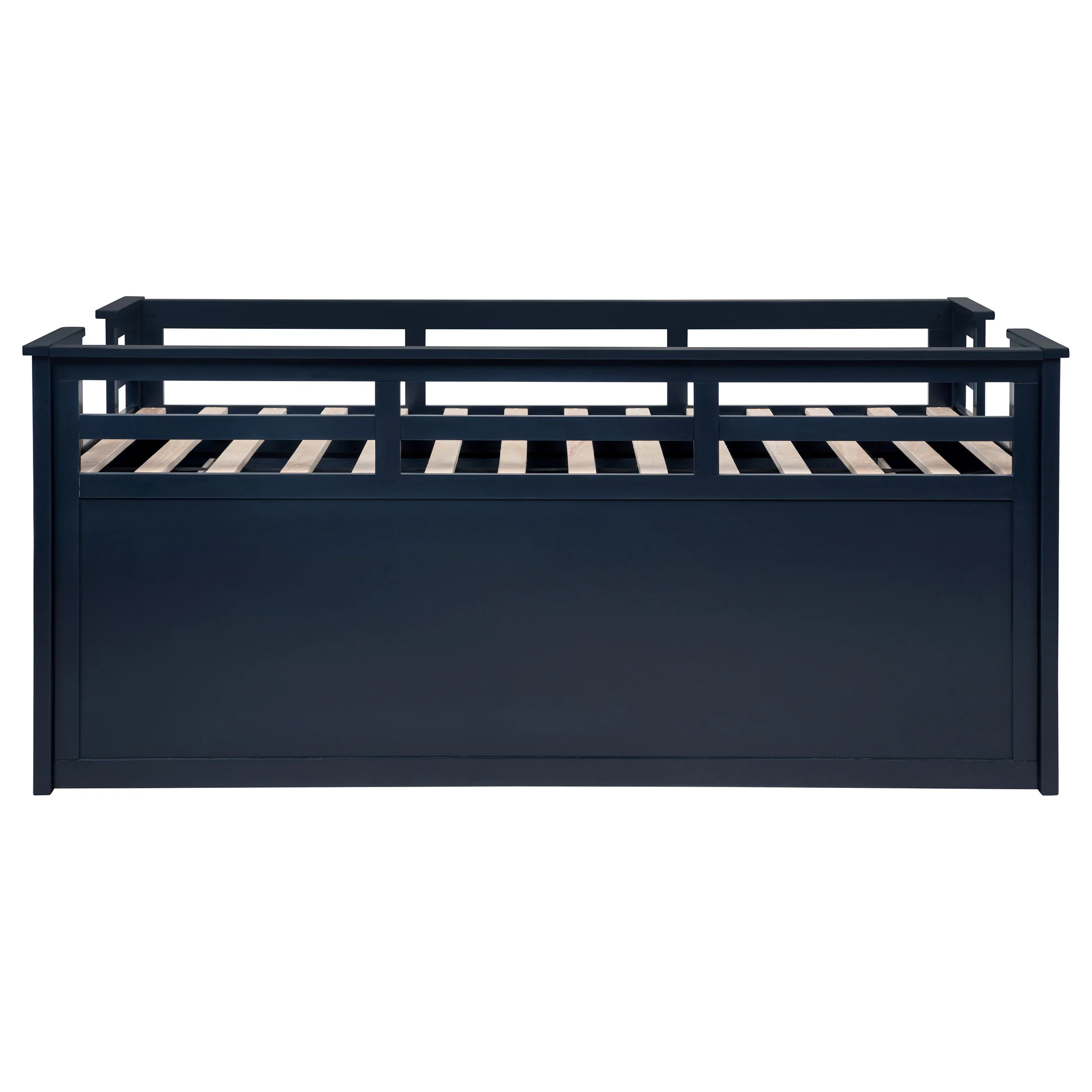 Carlsbad Wood Twin Captains Bed with Trundle, Navy Blue - Image 14