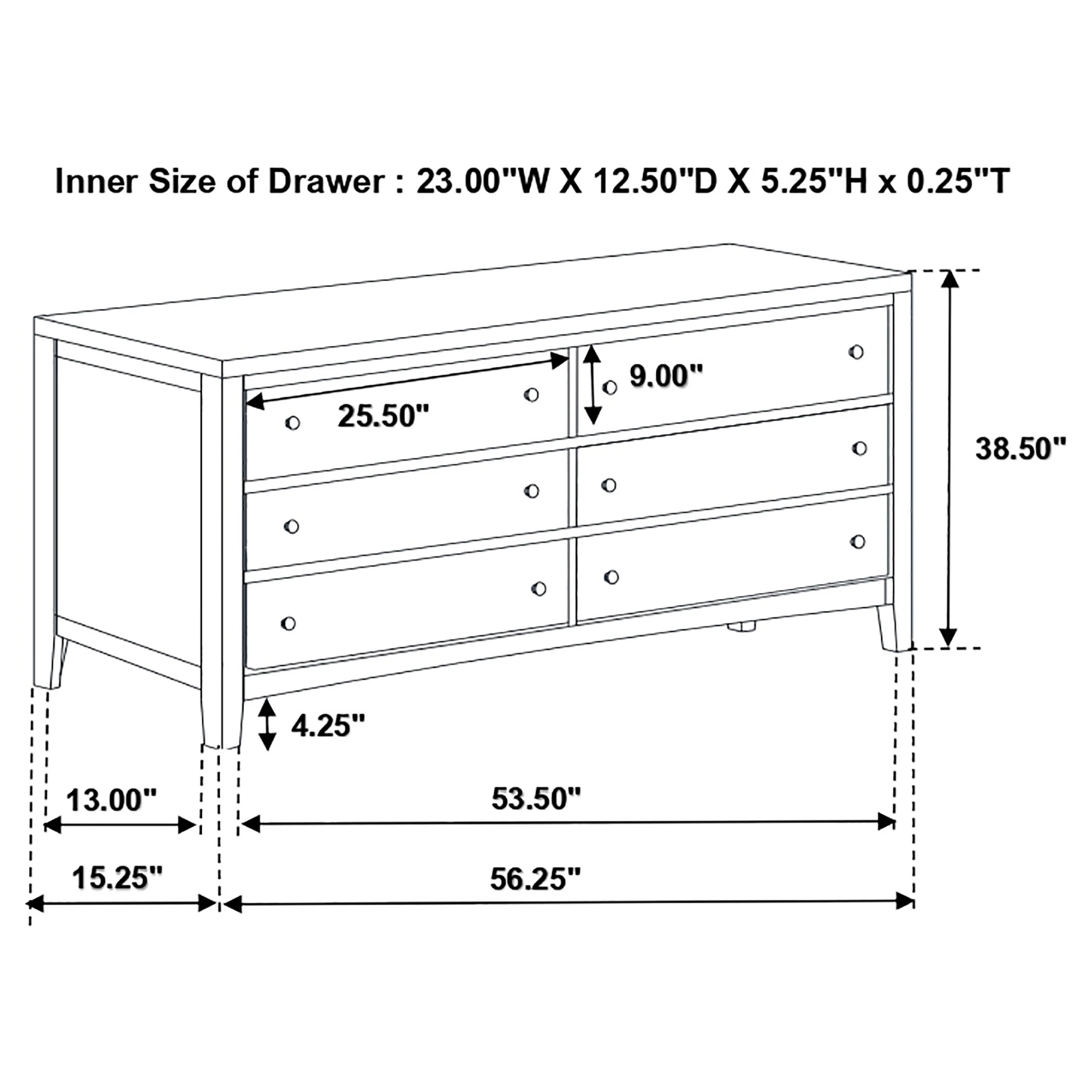Carlton 6-Drawer Dresser in Cappuccino - Image 13