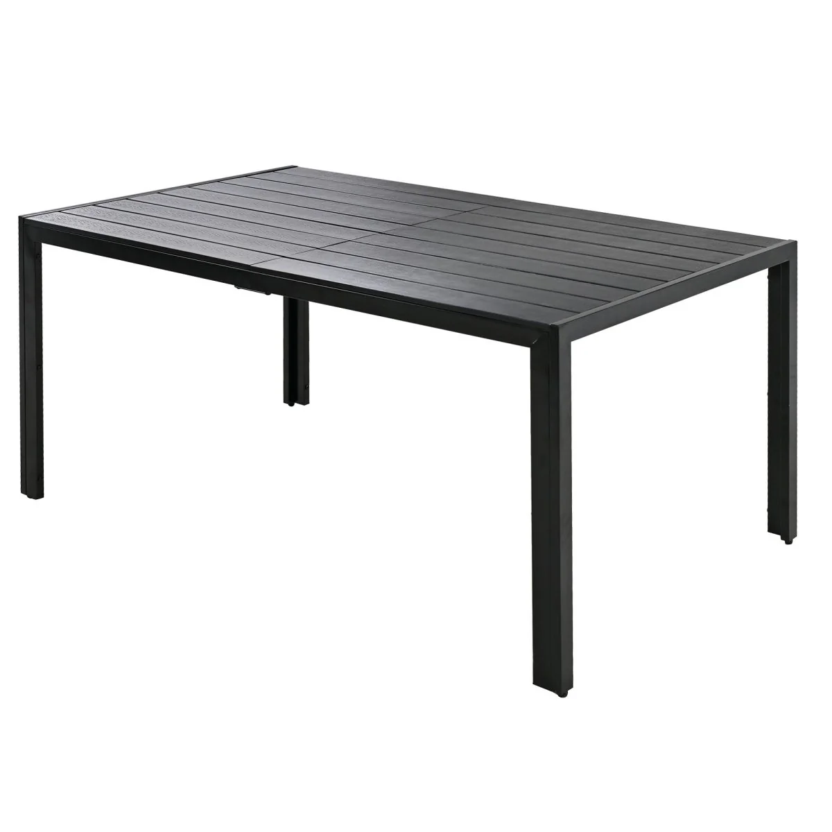 Carmont Outdoor Dining Set for 6 in Gray or Black Steel - Image 15