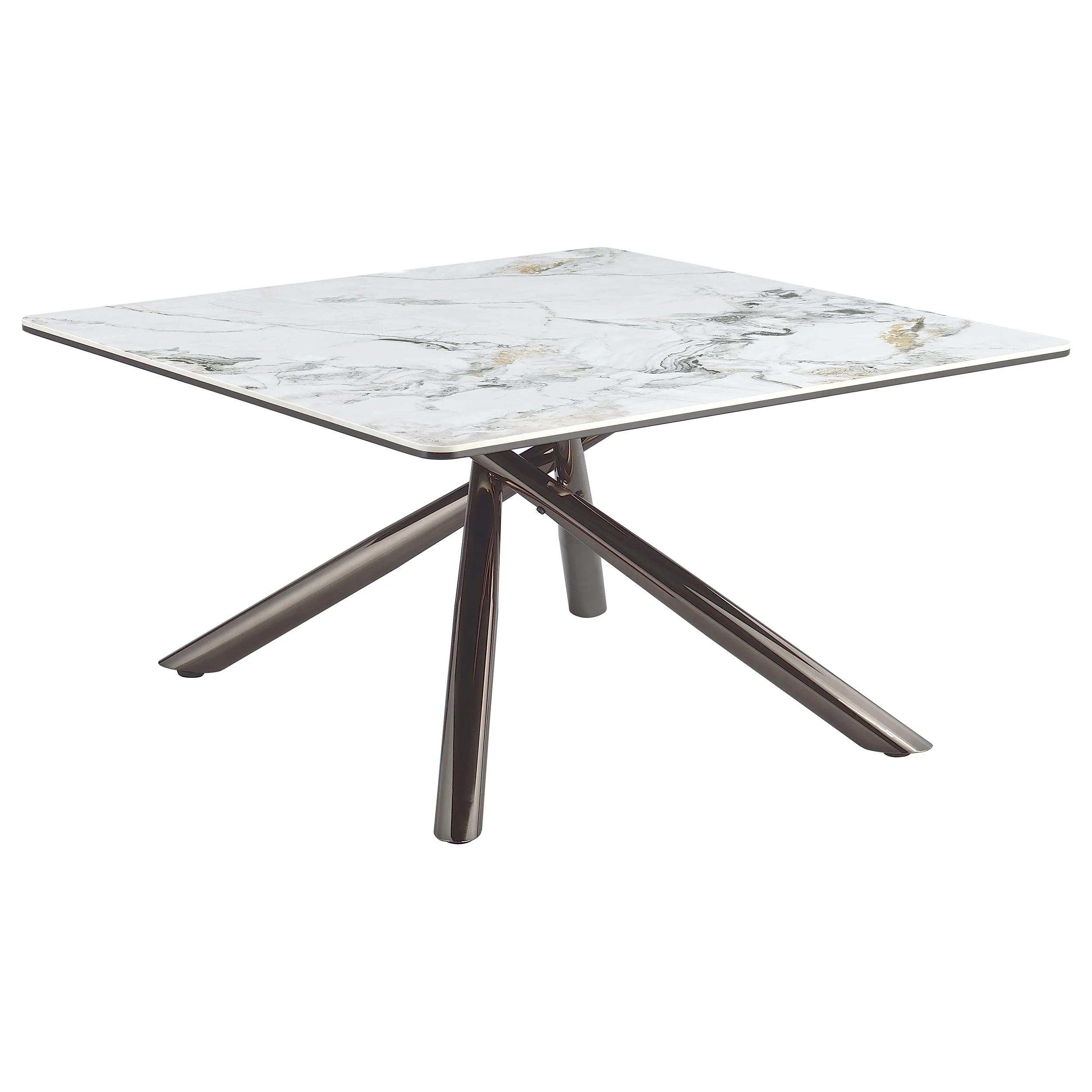 Carvell Square Sintered Stone Coffee Table Mirage White