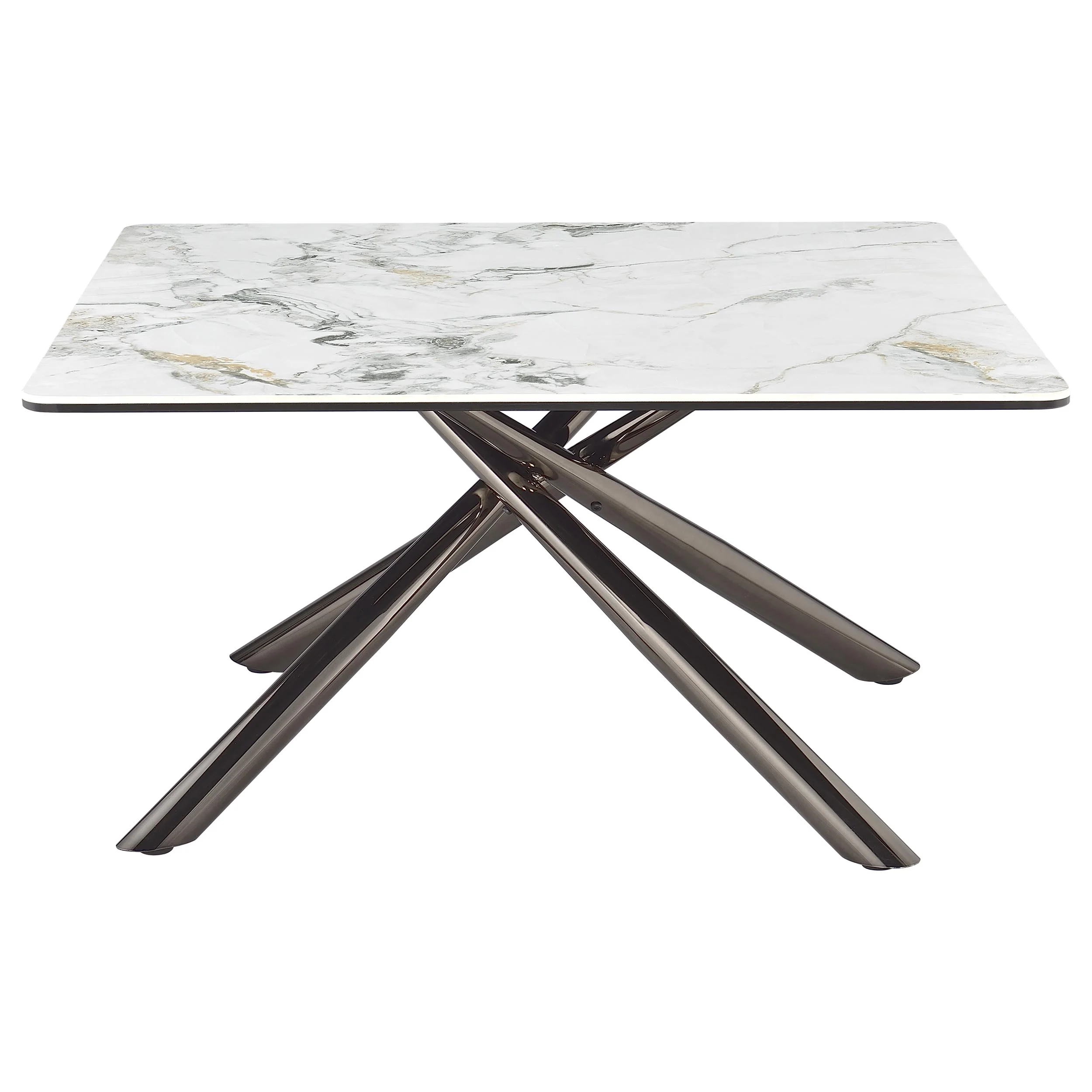 Carvell Square Sintered Stone Coffee Table Mirage White - Image 3